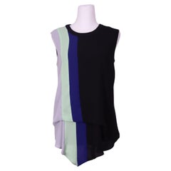 Max Azria Asymmetric Color Block Sleeveless Top - XS