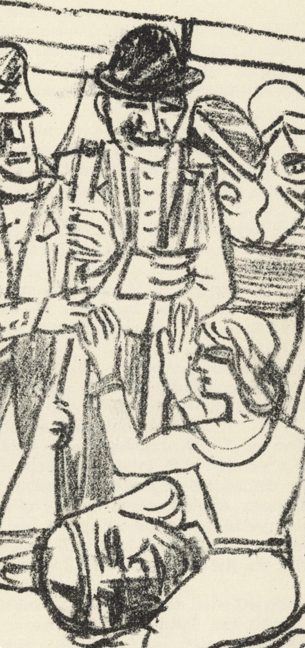 Beckmann, Composition (Hofmaier 323-329), Der Mensch ist kein Haustier (after) - Print by Max Beckmann