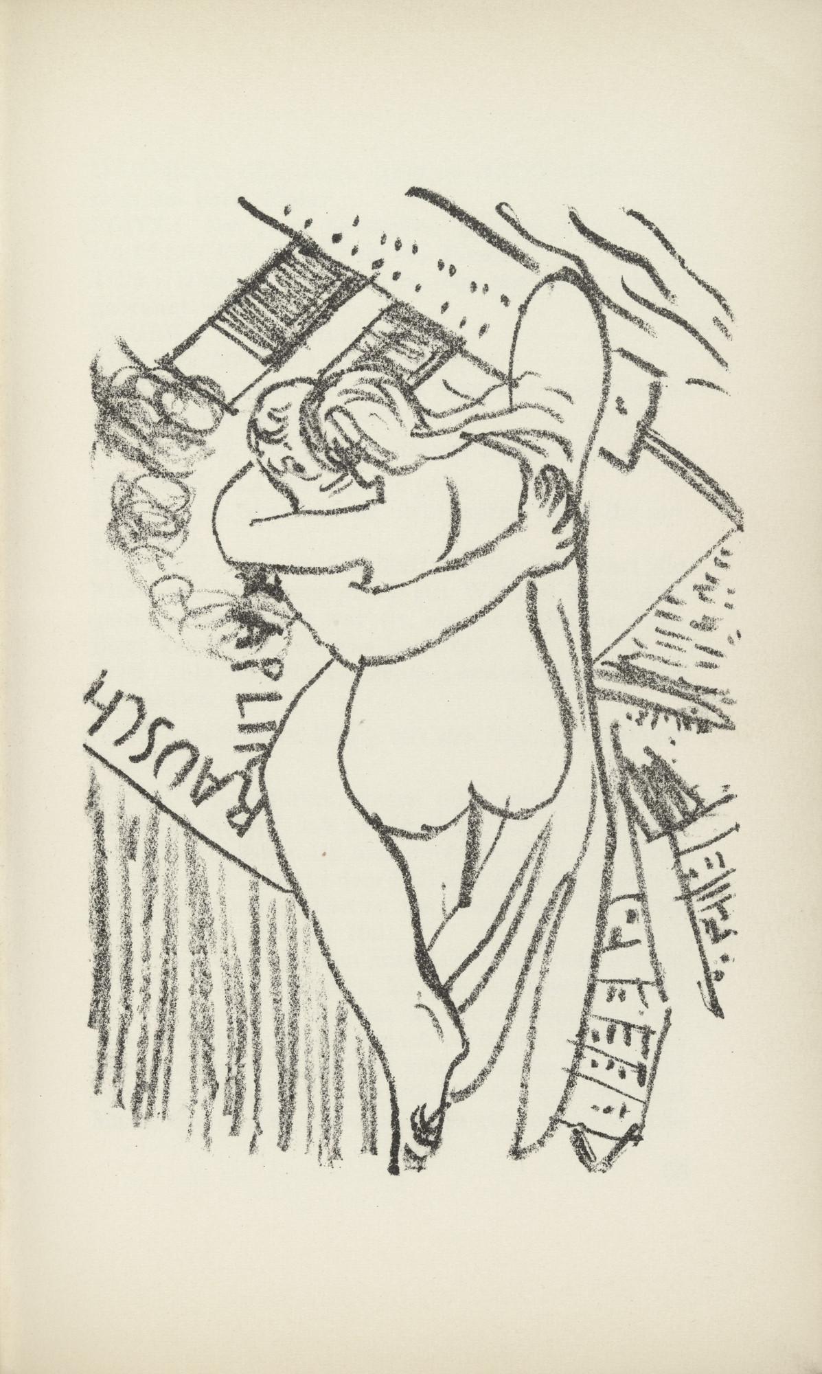Litografía sobre papel Van Gelder Zonen Bütten. Inscripción: Sin firmar y sin numerar, tal como se emitió. Buen estado. Notas: Del volumen Der Mensch ist kein Haustier, 1937. Publicado por Éditions Cosmopolites, París; impreso por Desjobert, París,