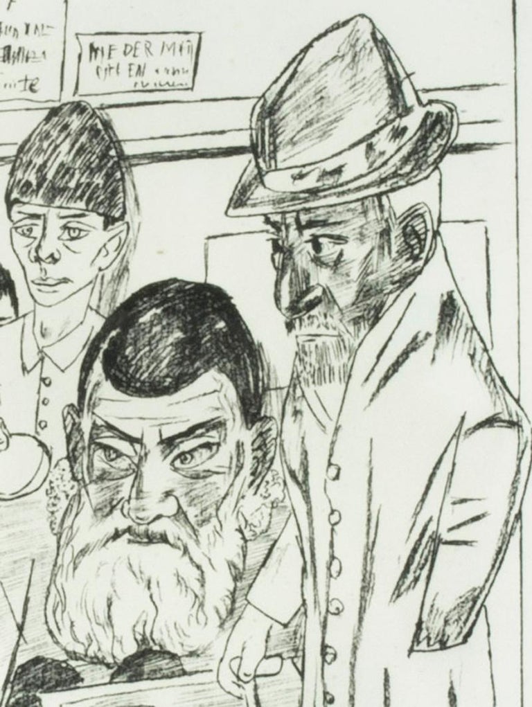Die Bettler (The Beggars) - Gray Figurative Print by Max Beckmann