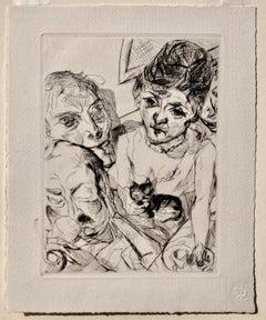 EVENING (SELF PORTRAIT with the Battenbergs)