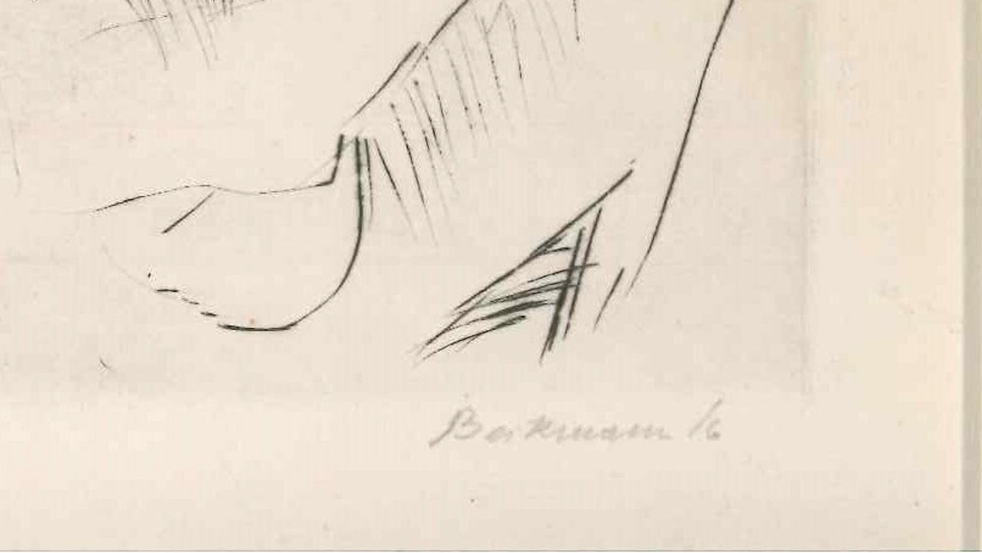 Liebespaar I – Radierung und Kaltnadelradierung von Max Beckmann – 1916 im Angebot 2