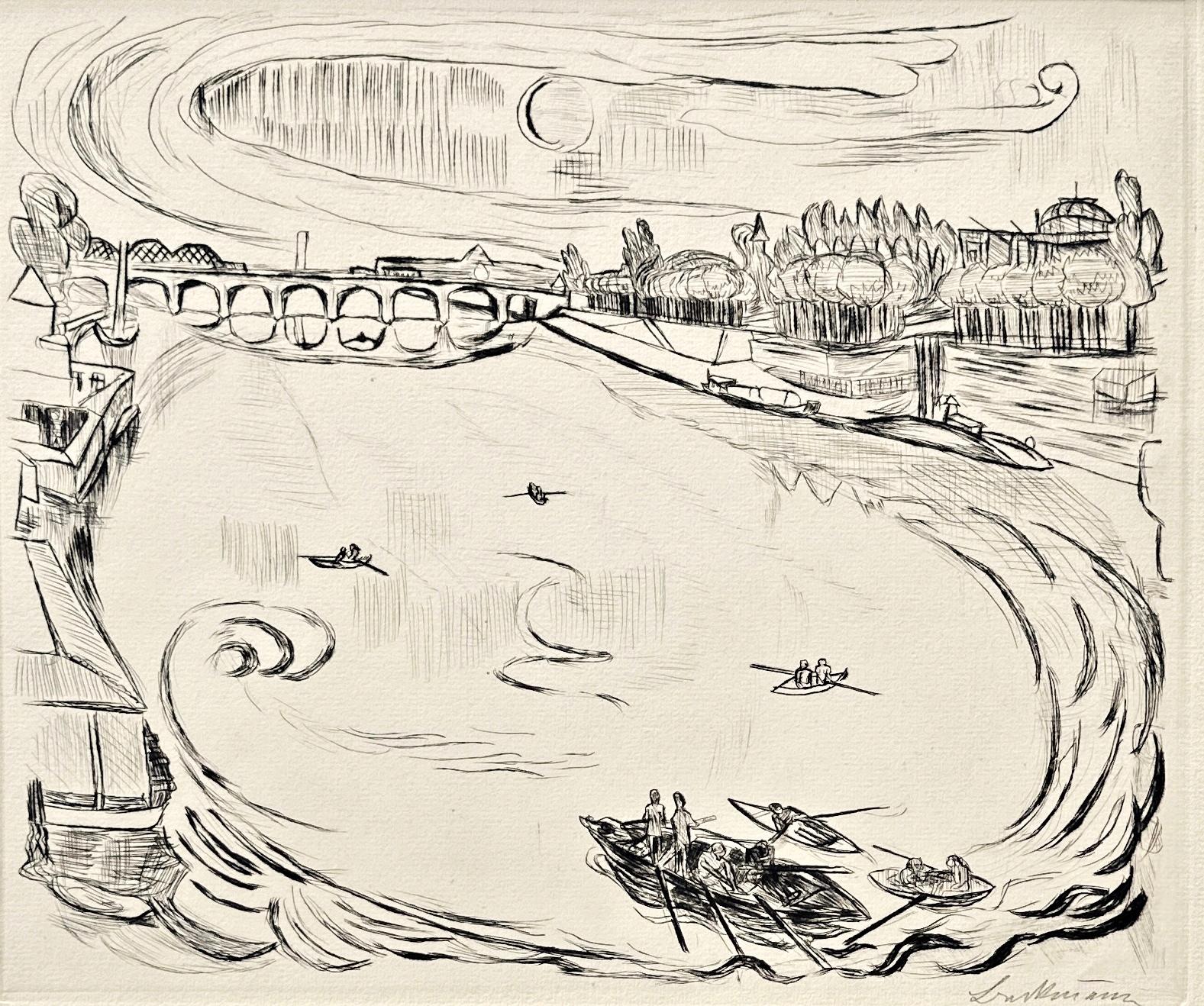 Max Beckmann
Leipzig 1884 - 1950 New York

Main Landscape, 1918

Drypoint on handmade paper
Signed in pencil lower right
Image size: 25.2 x 30 cm 
Paper size: 36.5 x 38 cm
Frame: 48.5 x 53.5 cm

Gallwitz catalogue raisonné 99

Sheet 6 from the