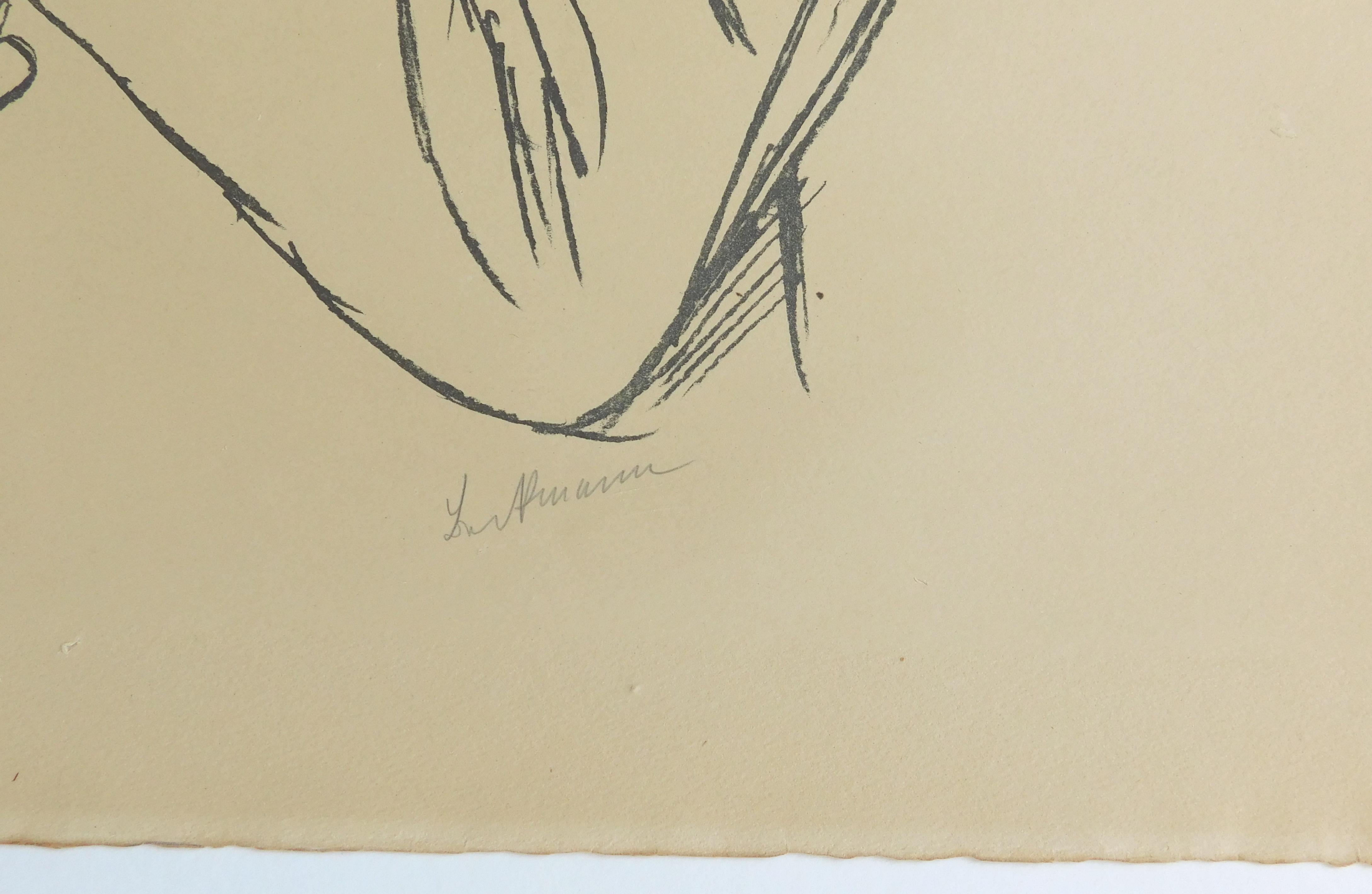 Max Beckmann Litografía original, 1922 Firmada, 