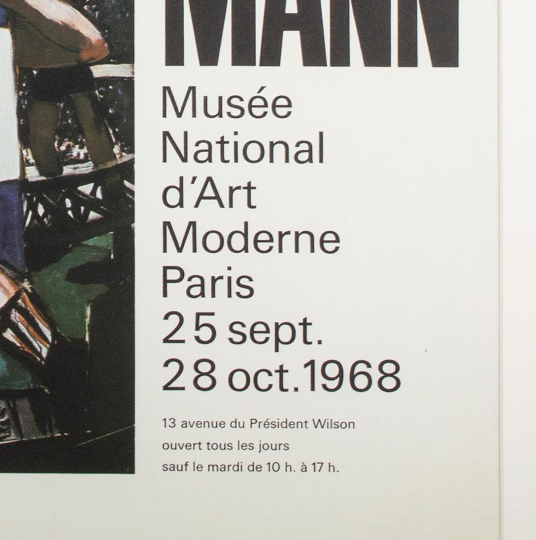 This rare poster was produced for the 1968 exhibition of the work of lauded German Expressionist Max Beckmann at the Musee National d'Art Moderne, Paris. The poster features the 1929 painting 