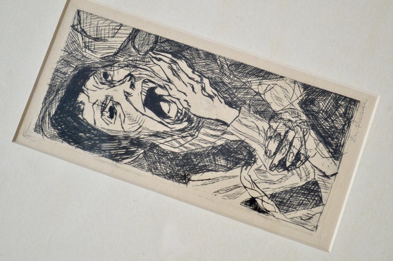 Max Beckmann Signed "Strasse II" 1916 German Expressionist Framed