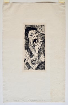 Max Beckmann Signed "Strasse II" 1916 German Expressionist Framed Drypoint Print