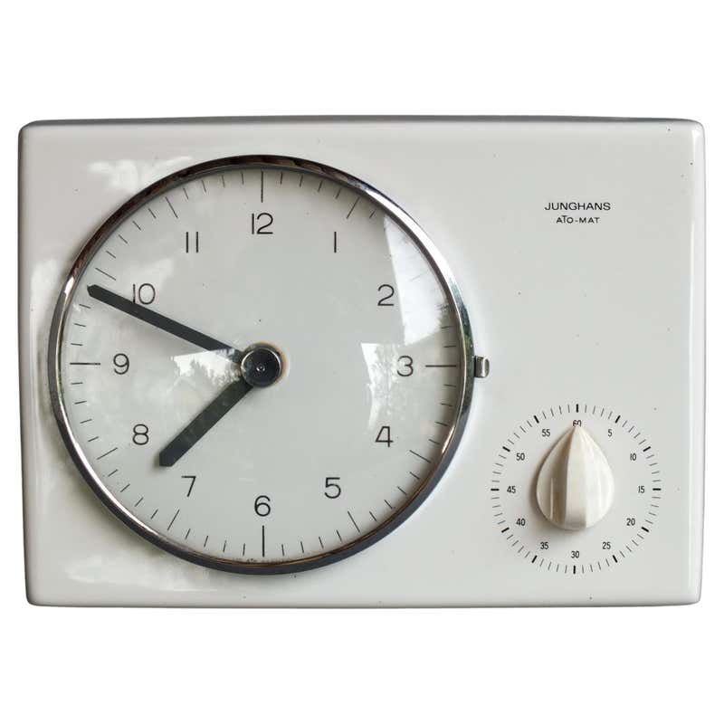 Midcentury Sunburst Junghans Ato-Mat Wall Clock at 1stDibs | junghans ...