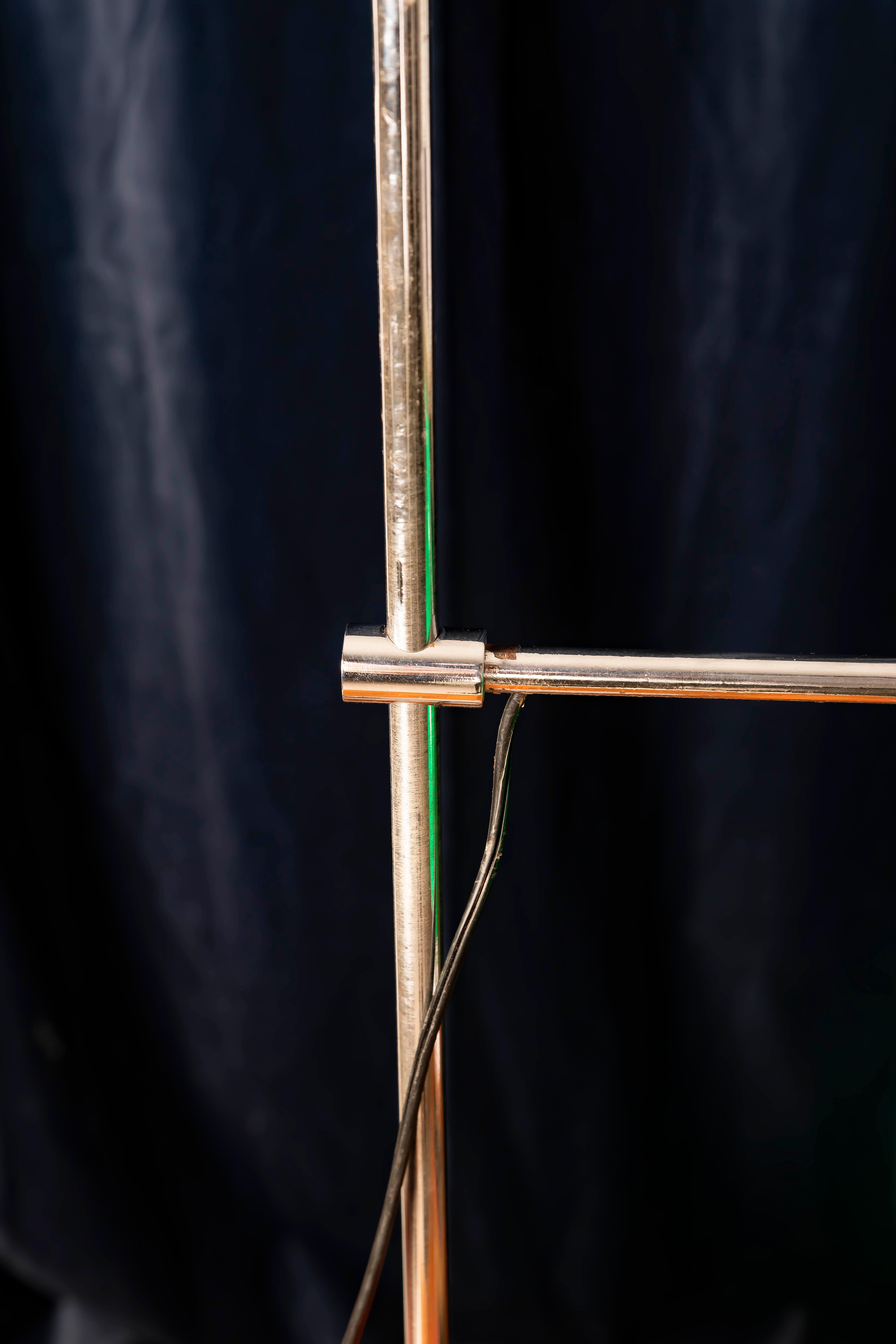 Space Age “Max Bill” Desk Lamp by Miguel Milá for Polinax – Rare Top-Mounted Shade For Sale