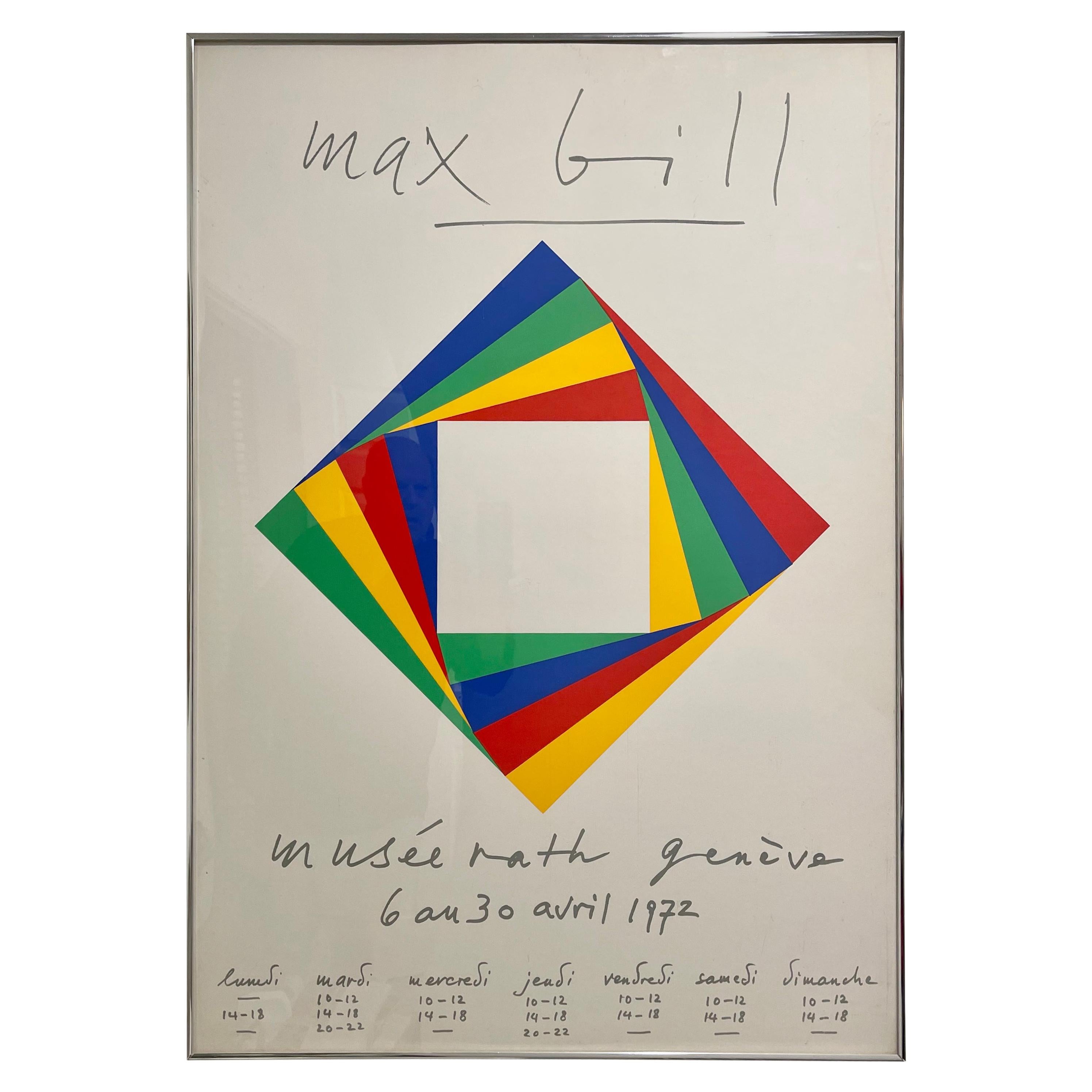 Sérigraphie du Musée Max Bill Geneve, 1972 en vente