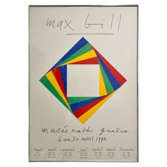 Retro Max Bill Geneve Musee Serigraph, 1972