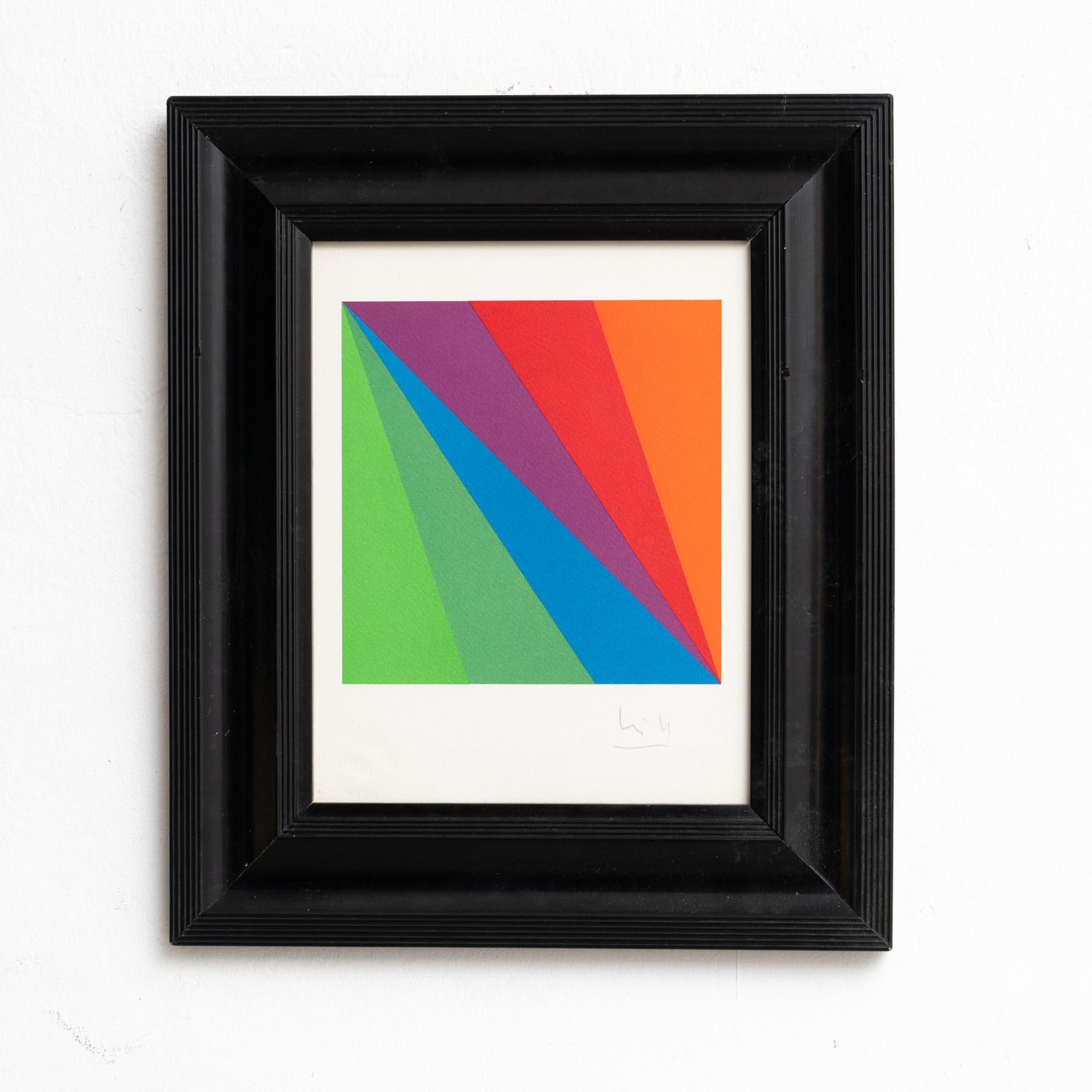 Max Bill, handsignierte Fotolithographie, limitierte Auflage, 1977 im Zustand „Gut“ im Angebot in Barcelona, Barcelona