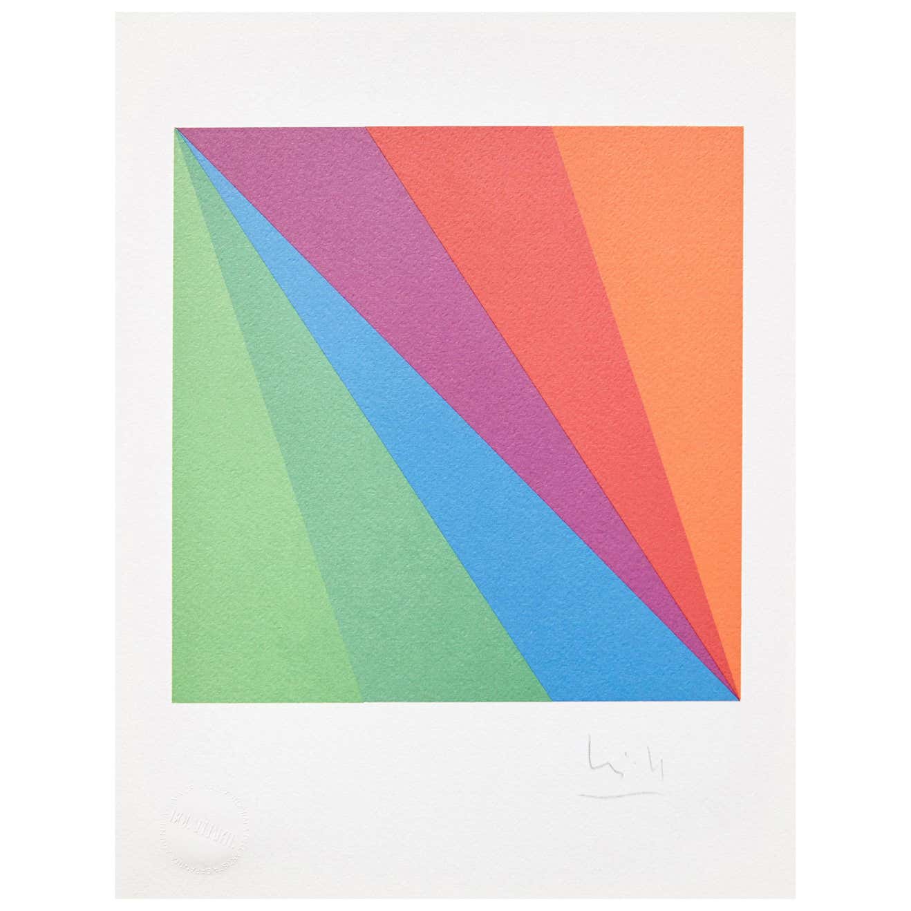 Max Bill Limited Edition Hand Signed Photolithography, 1977