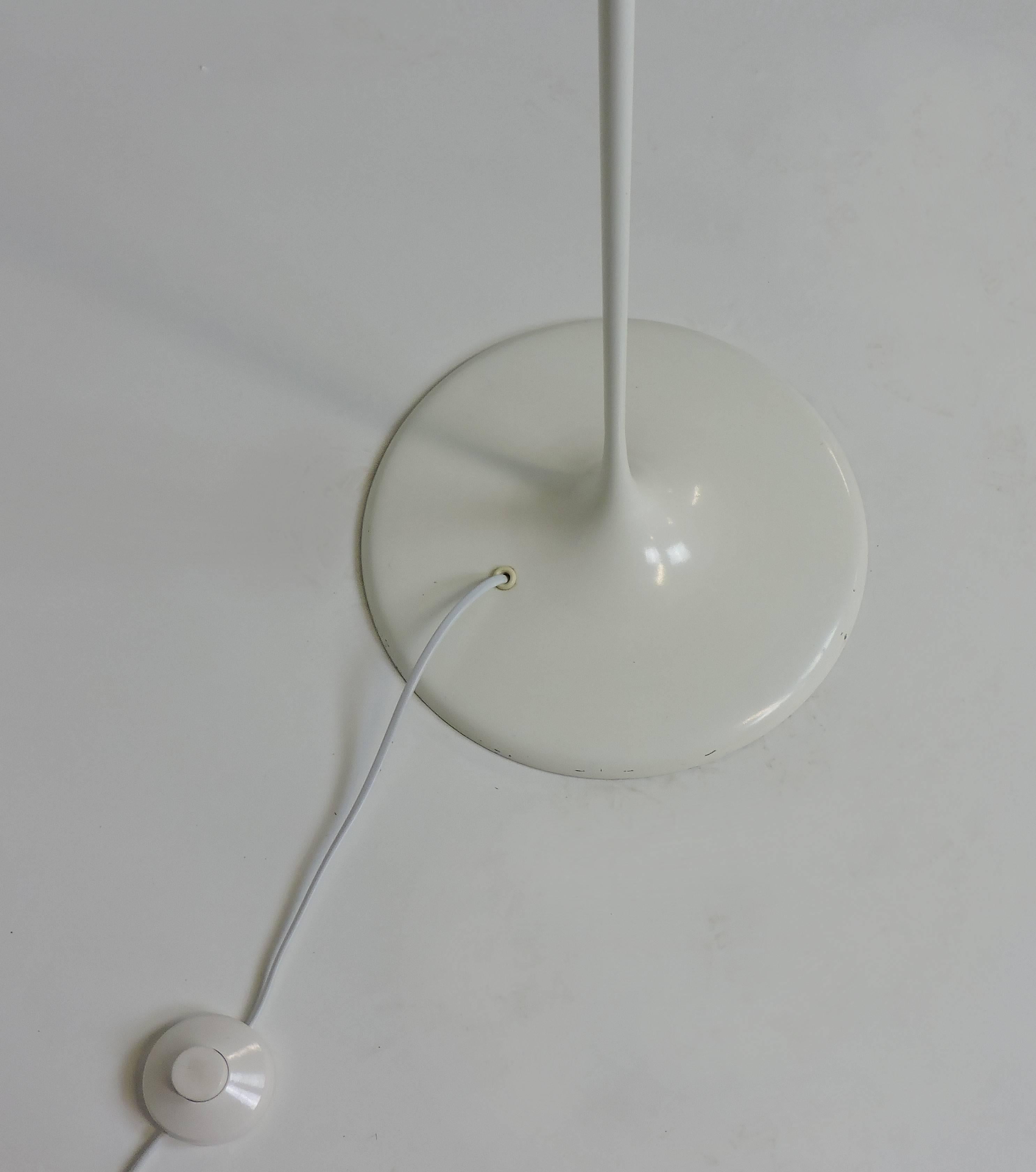 Swiss Max Bill Mid-Century Modern Sinuous Torchiere Floor Lamp