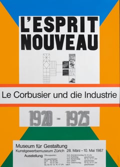 "L'Esprit Nouveau - Le Corbusier" Original Vintage Architecture Poster