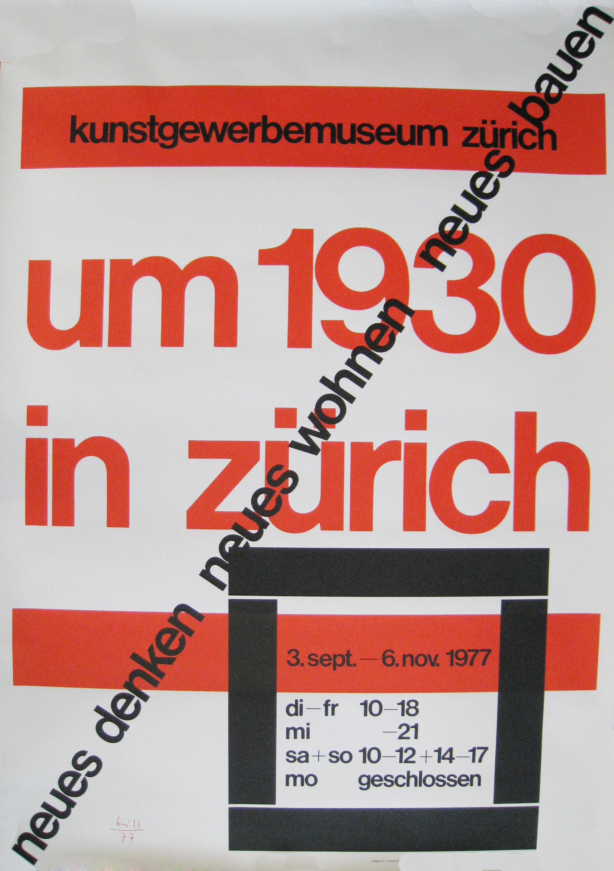 Um 1930 in Zurich