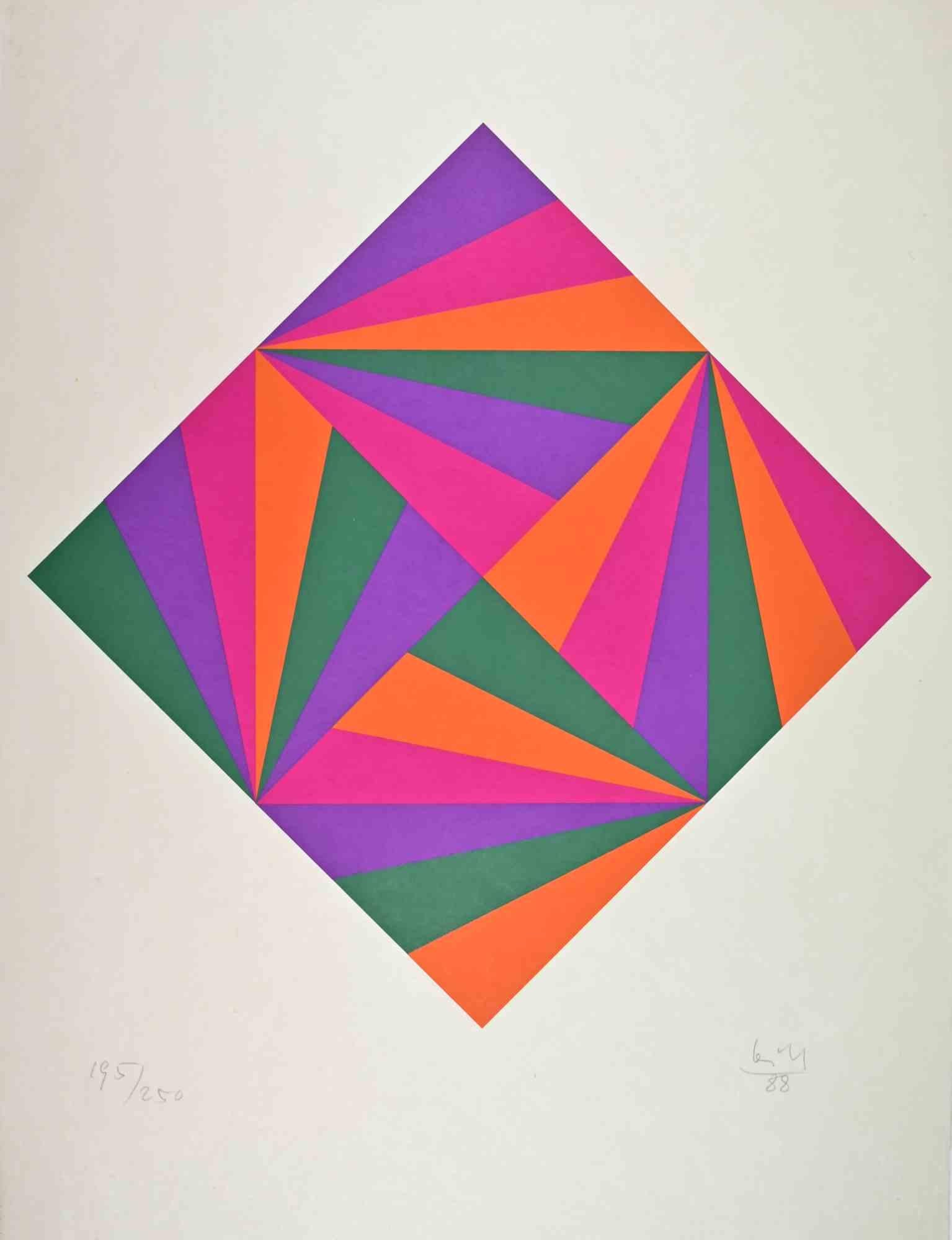 Untitled - Lithograph by Max Bill - 1988