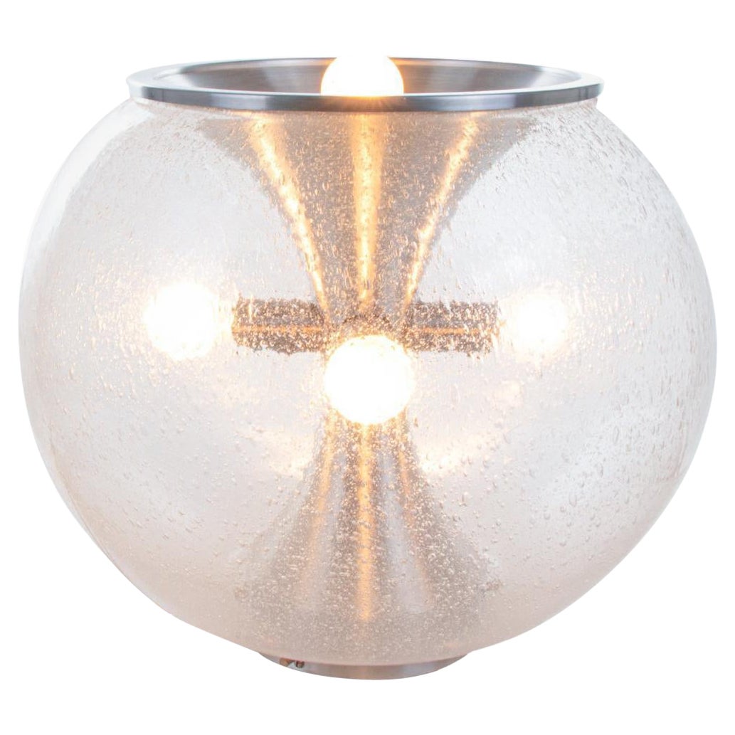 Max Bill Tulip Floor Lamp Globe Glass & Aluminium by Temde, Switzerland, 1960s