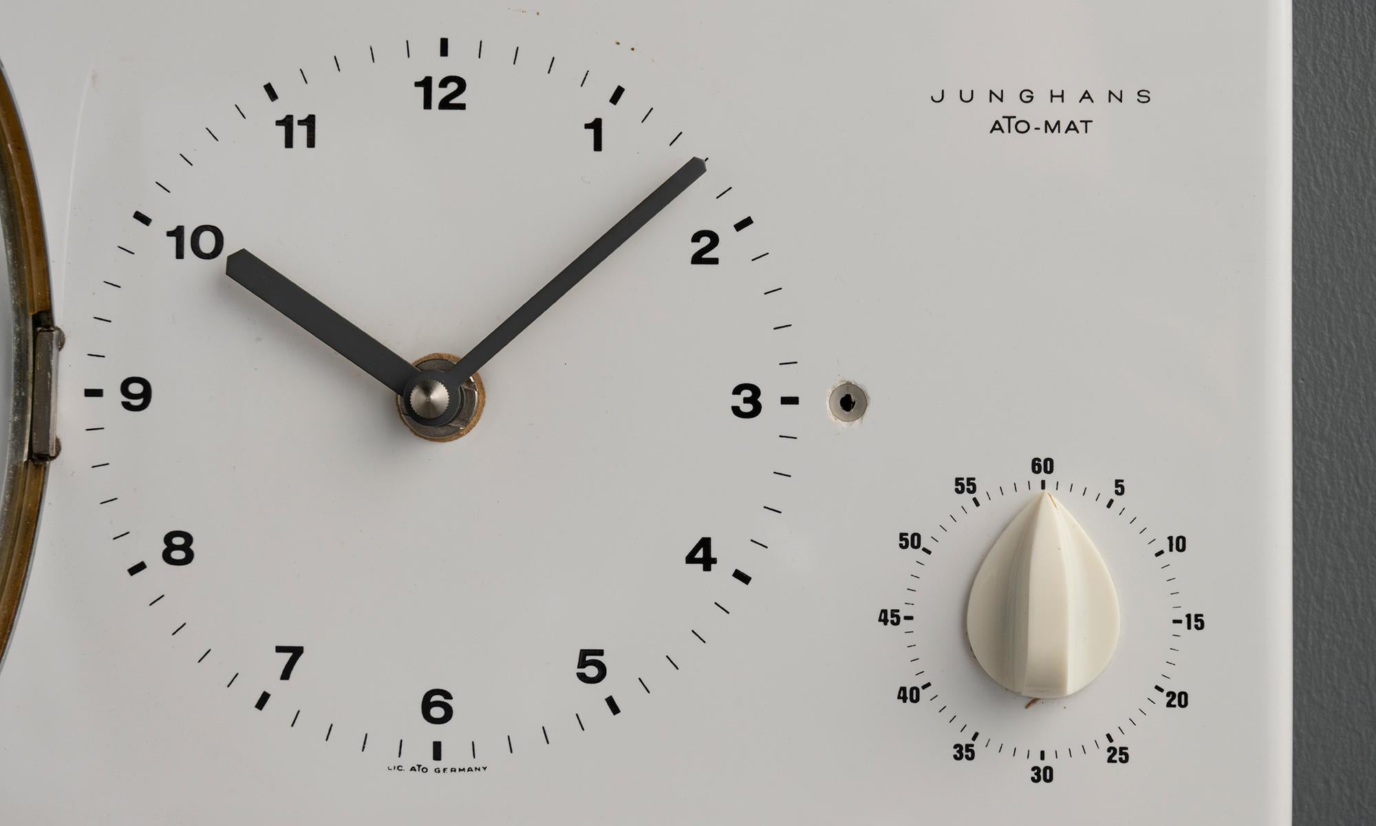 Max Bill Wall Clock, Germany circa 1954 In Good Condition For Sale In Culver City, CA