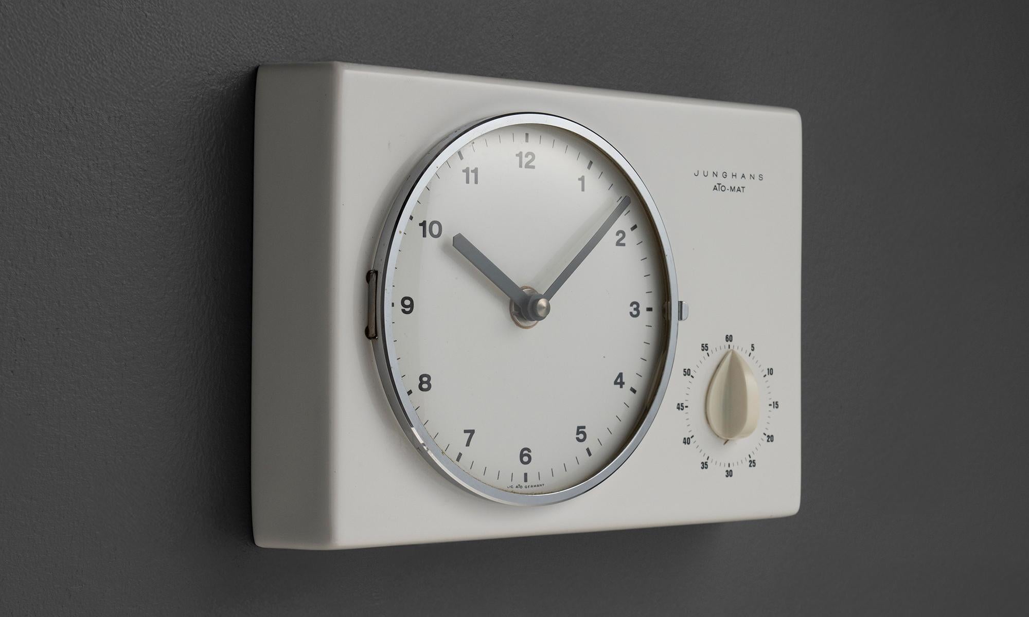 Aluminum Max Bill Wall Clock, Germany circa 1954 For Sale