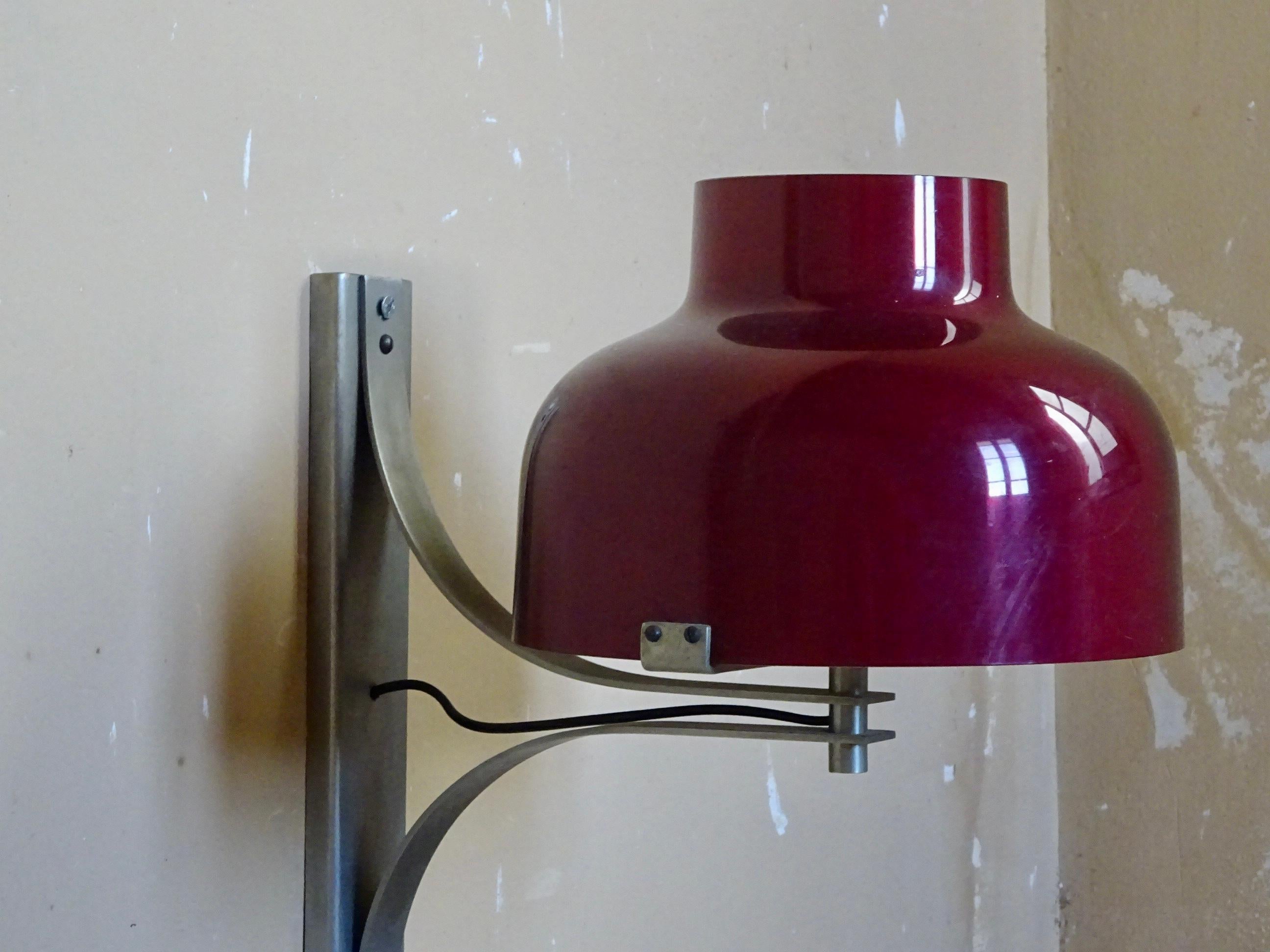 Steel Max Bill Wall Lamp, Miguel Milá for Tramo. Spain 1960s For Sale
