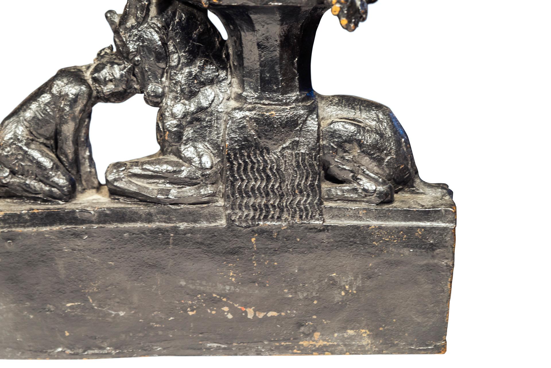 Max Blondat, Donkey and Flowered Fascinator, Bronze, circa 2000, France In Good Condition For Sale In Nice, Cote d' Azur