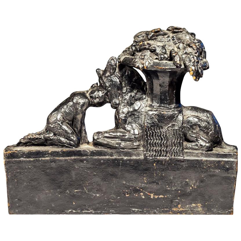 Max Blondat, Donkey and Flowered Fascinator, Bronze, circa 2000, France
