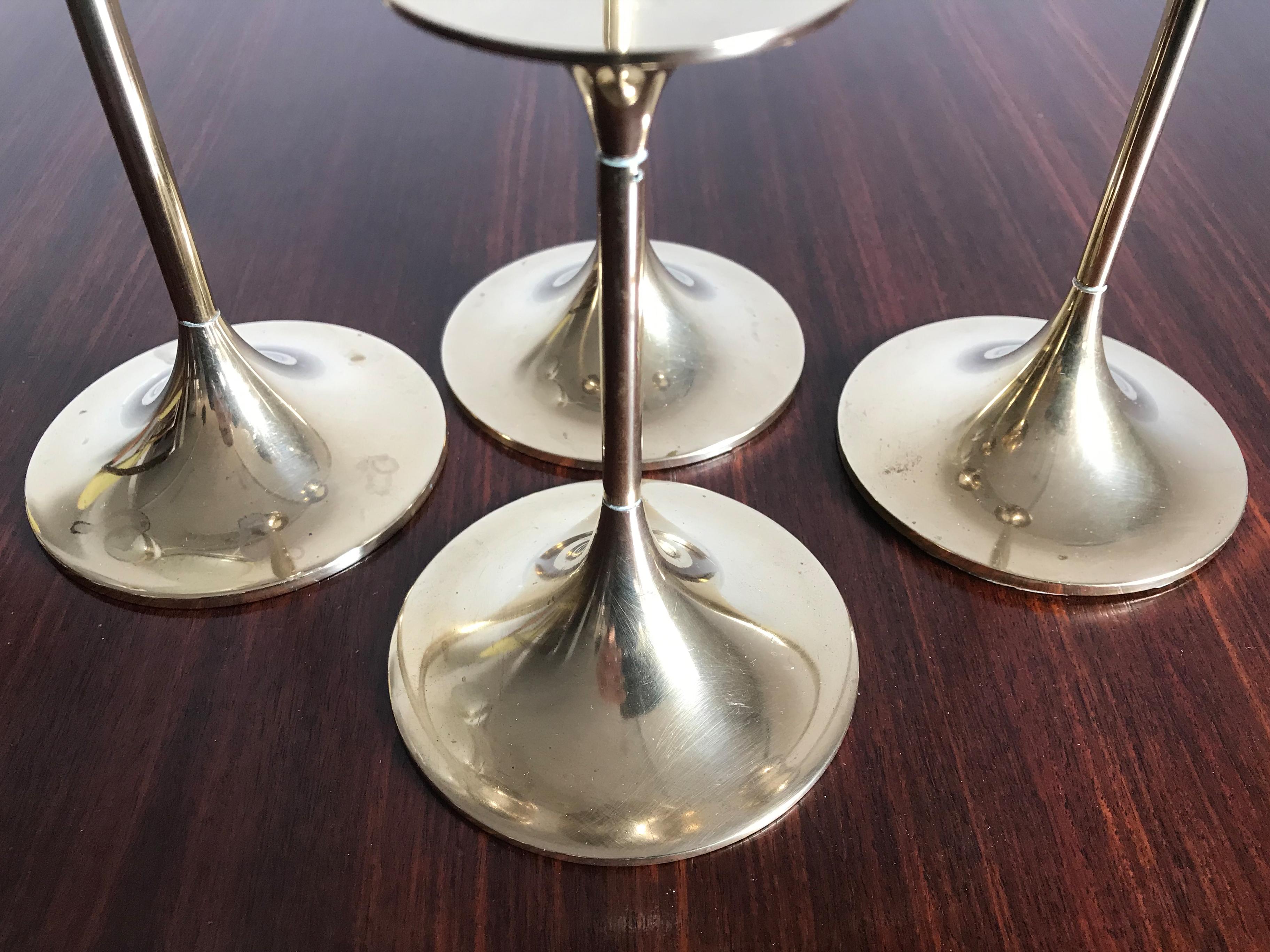 Max Brüel for Torben Ørskov Scandinavian Brass Candleholders, 1950s In Good Condition In Reggio Emilia, IT