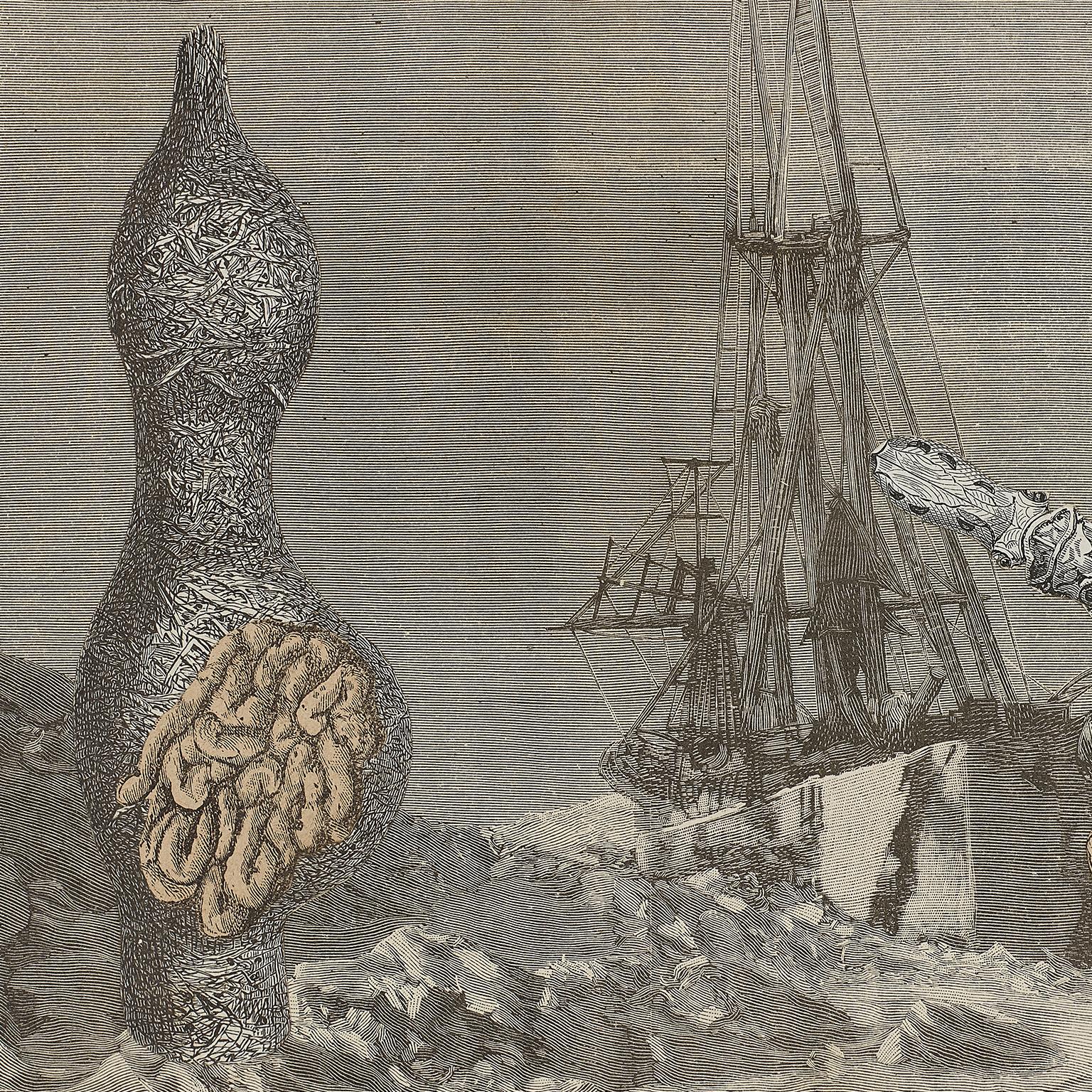 Max Bucaille ( 1906 -1996 ) . Französischer surrealistischer Künstler .
geboren 1906 in der Normandie.
Bild: 12 x 18 cm 
Seite :   21 x 30 cm
Gerahmt : 38 x 52 cm 
Max Bucaille hat ein Paar Schuhe und ein Paar Colleges, er hat viele illustrierte