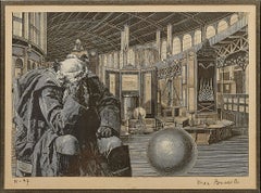 Surrealist Collage IV-47, Signed Mixed Media on Paper, Framed, 1947