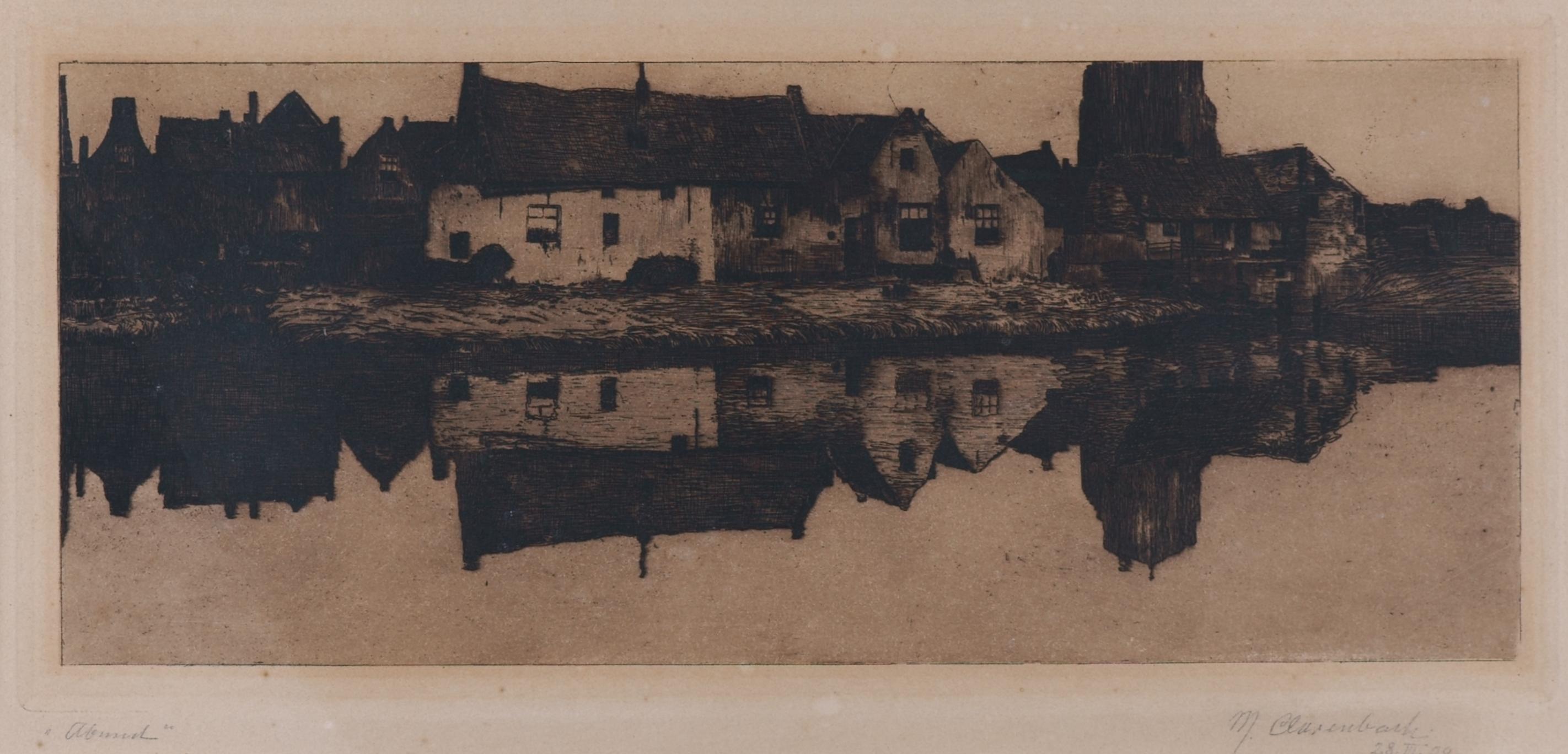 Max Clarenbach Landscape Print - Evening - The depth of the visible -