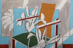 Cut Flowers #3, Modern Etching with Gouache by Max Coyer