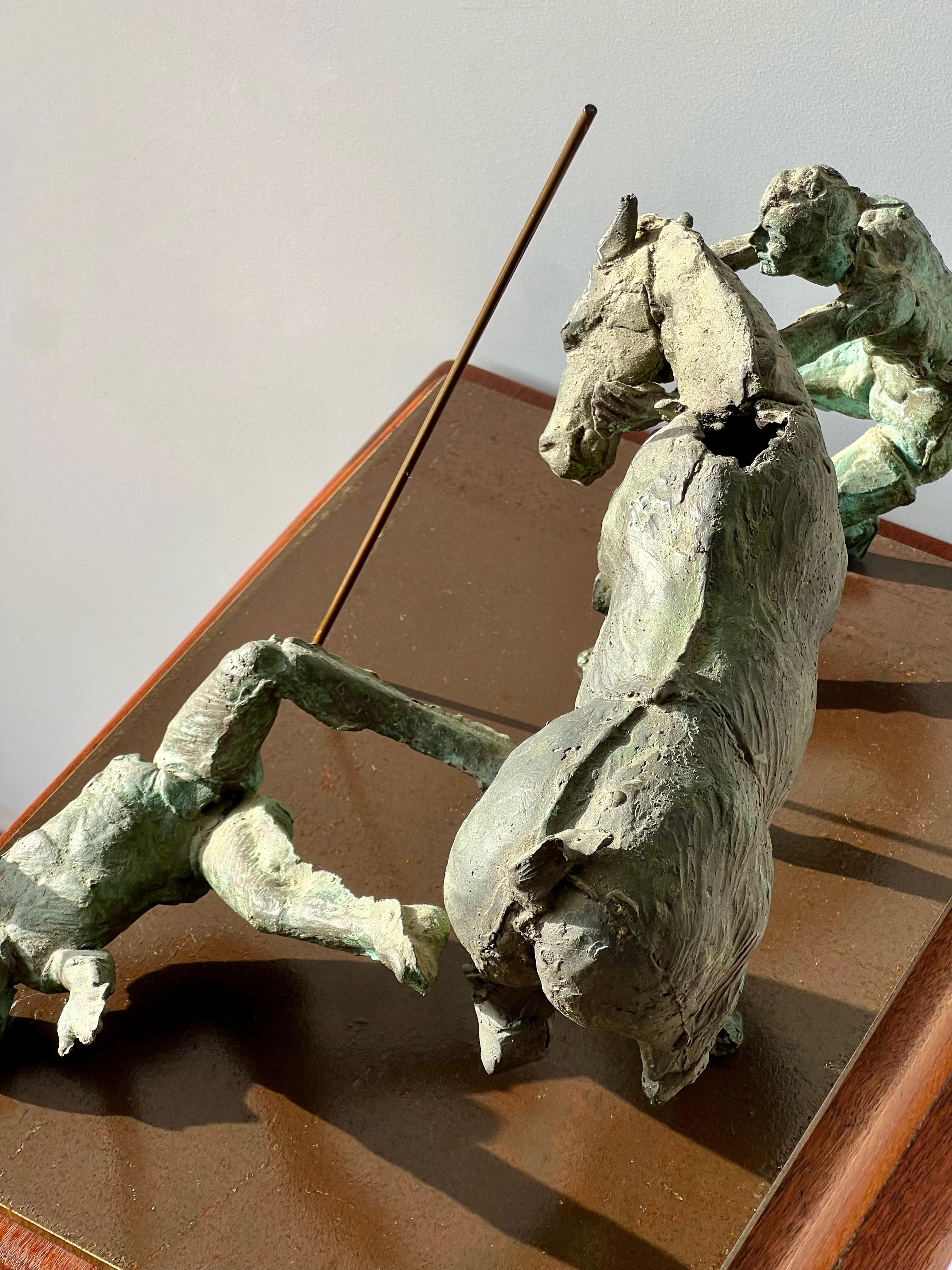Romano classico Max DeMoss 1987 Scultura astratta figurativa in bronzo in vendita