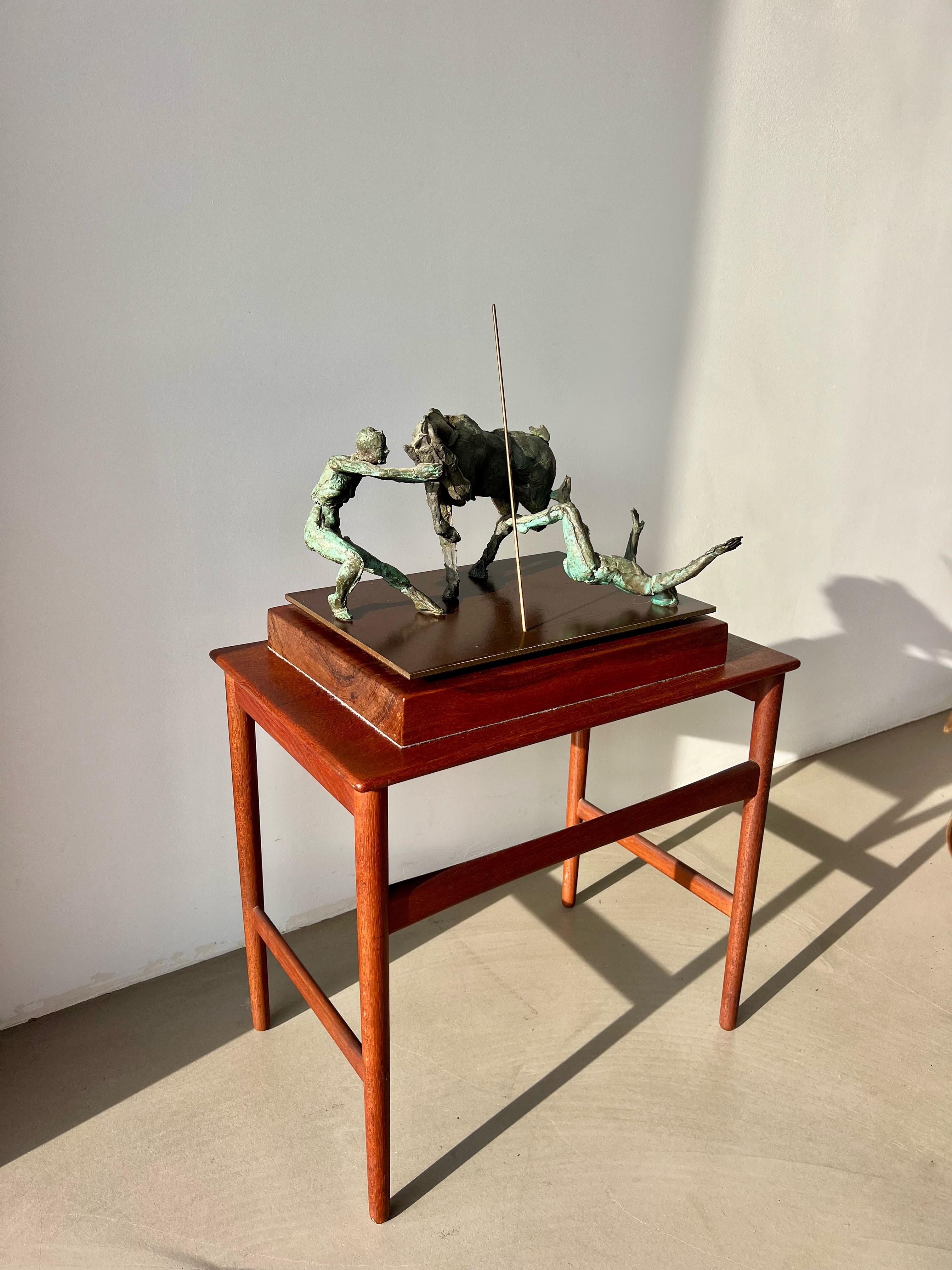 Max DeMoss 1987 Scultura astratta figurativa in bronzo In condizioni buone in vendita a Oceanside, US