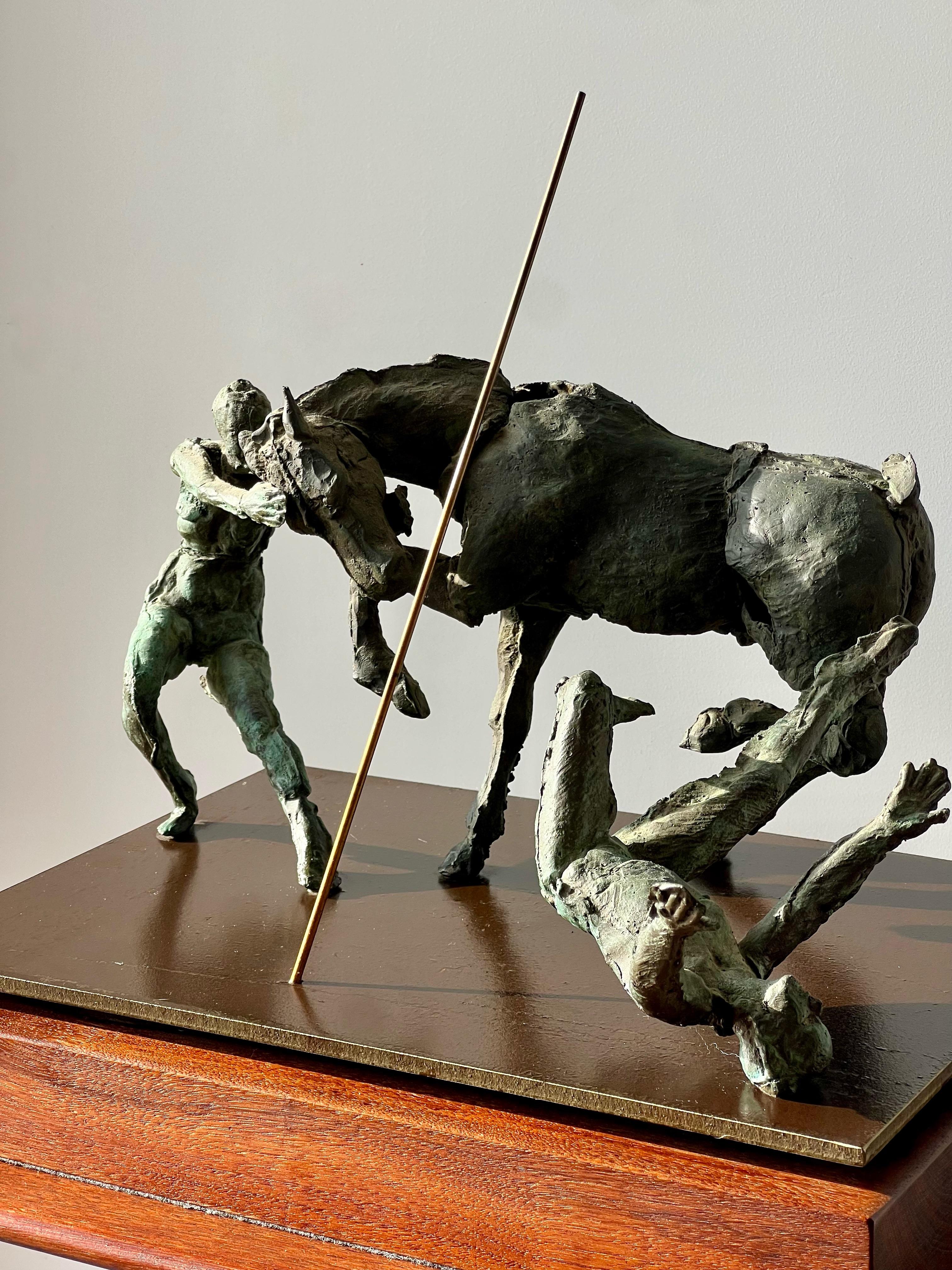 Fine XX secolo Max DeMoss 1987 Scultura astratta figurativa in bronzo in vendita
