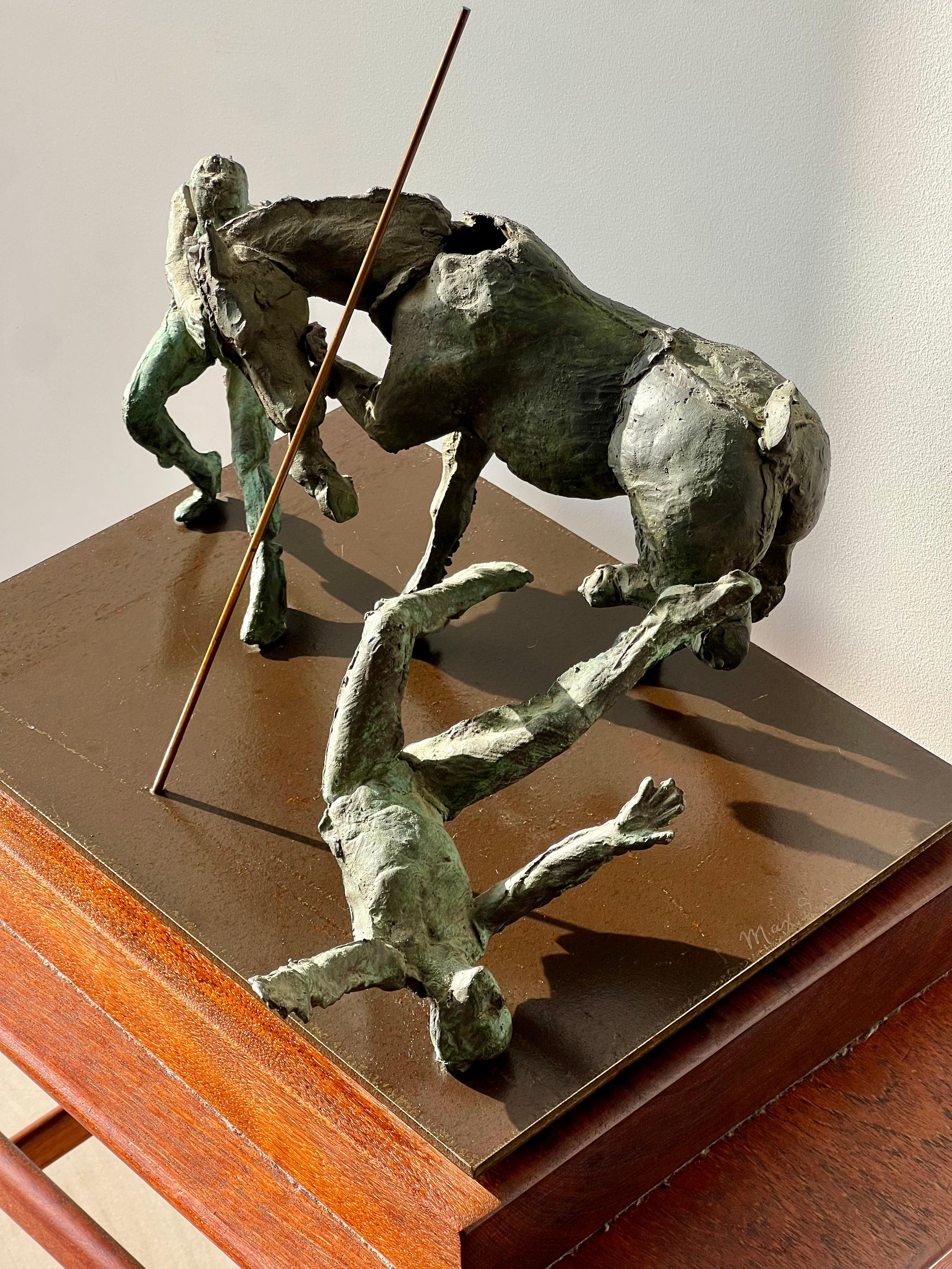 Max DeMoss 1987 Scultura astratta figurativa in bronzo in vendita 2