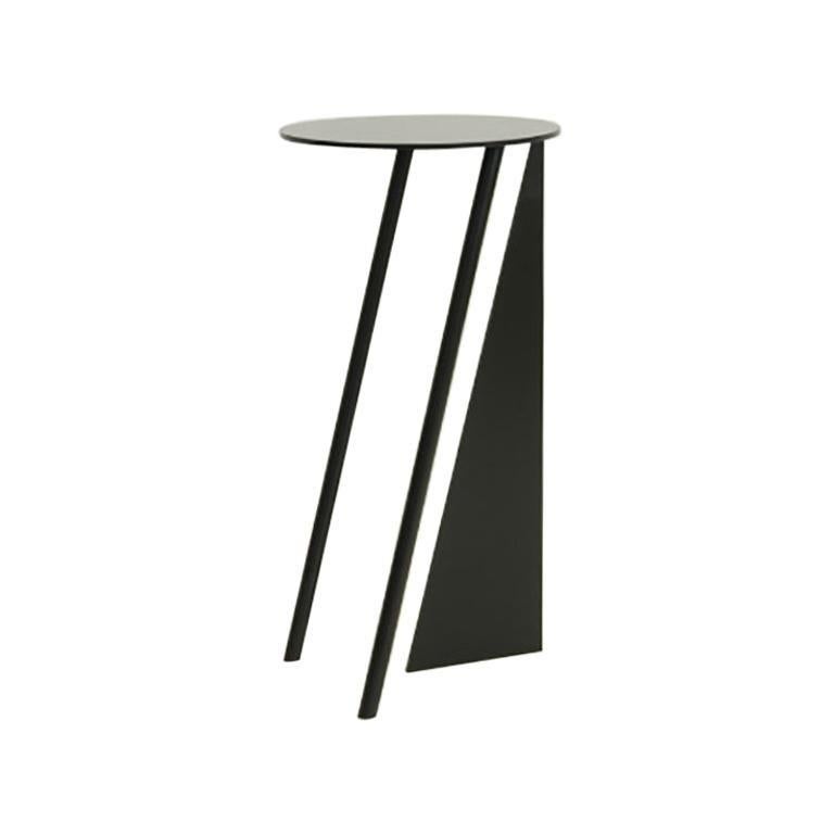 Modern Max Enrich 'Stabile' Side Table Black Powder Coated Metal Contemporary Design 