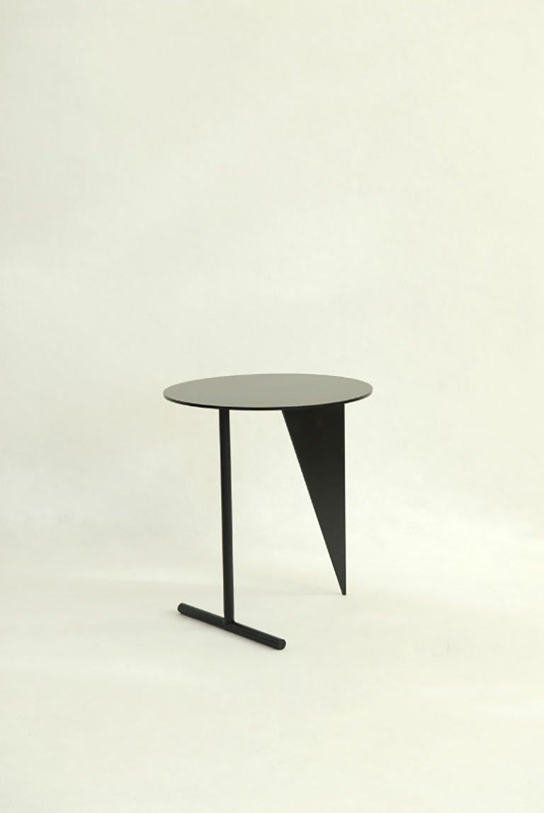 Modern Max Enrich Powder Coated Iron Contemporary circular Side Table  