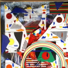 Max Epstein, « Collage I », collage en plexiglas coloré, 1972