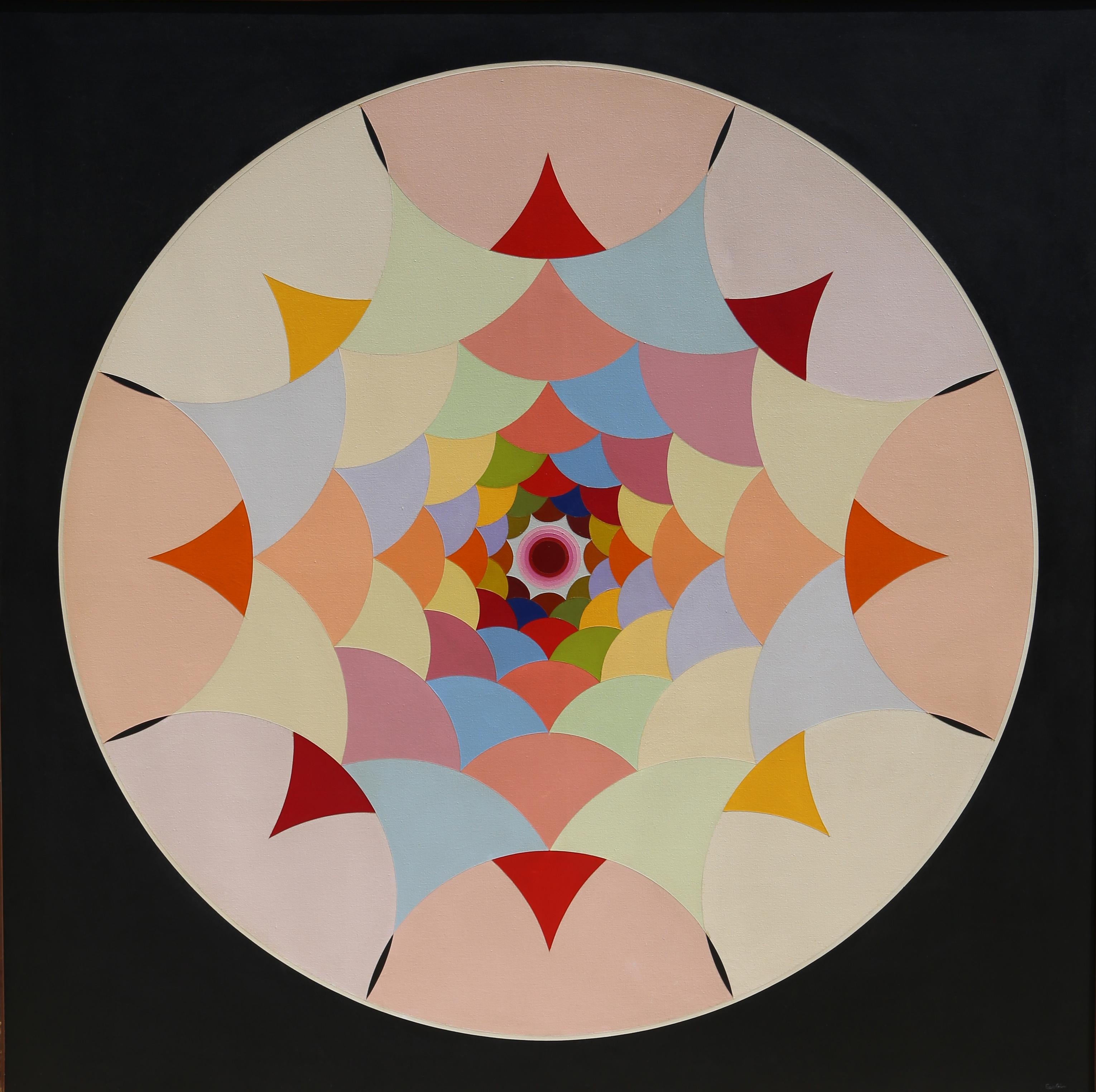 Large Geometric Abstract Painting by Max Epstein