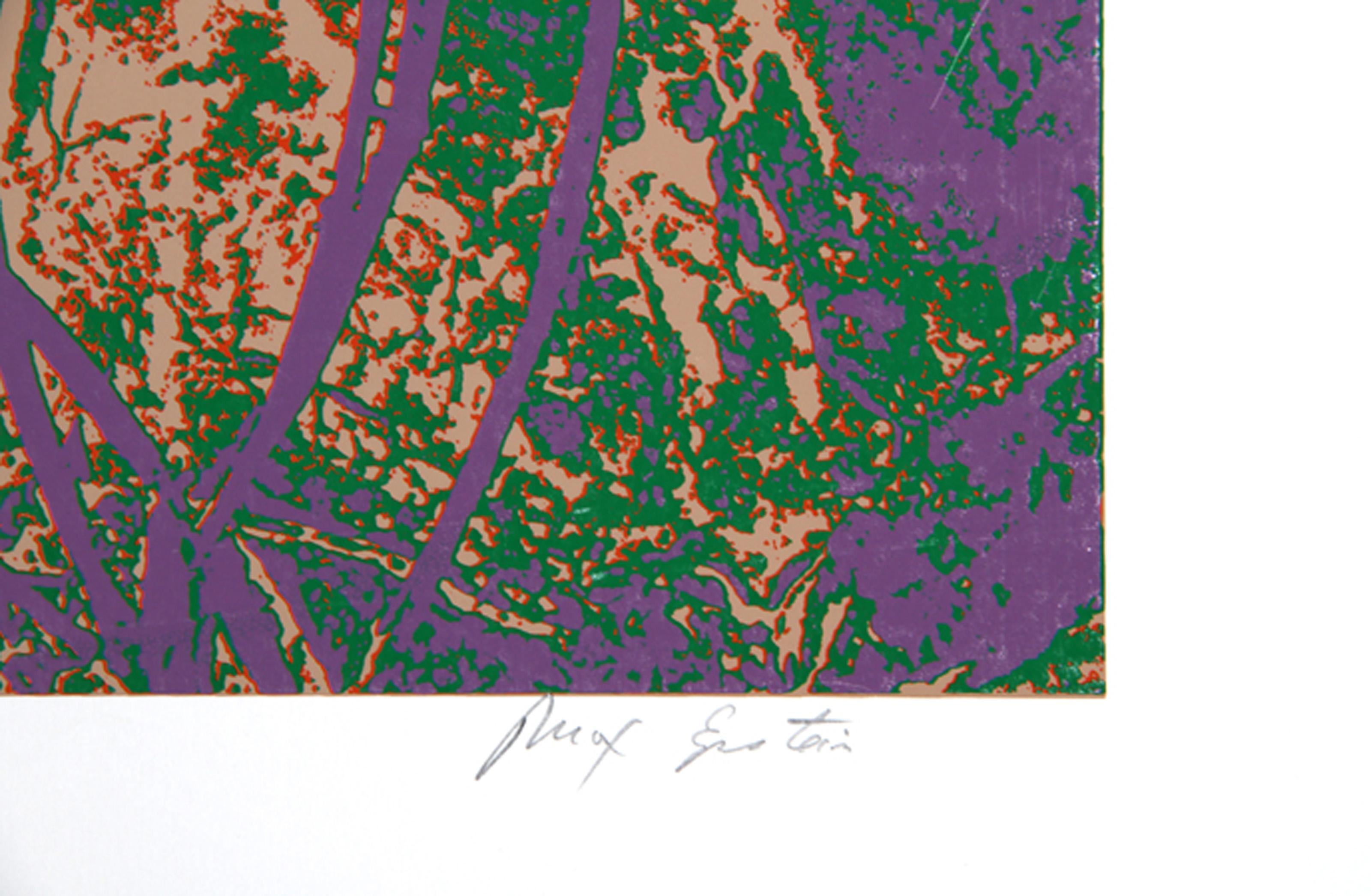 African Violets, Abstract Screenprint by Max Epstein For Sale 2