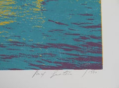 Anchored Flotilla Days Gone By, sérigraphie psychédélique de Max Epstein