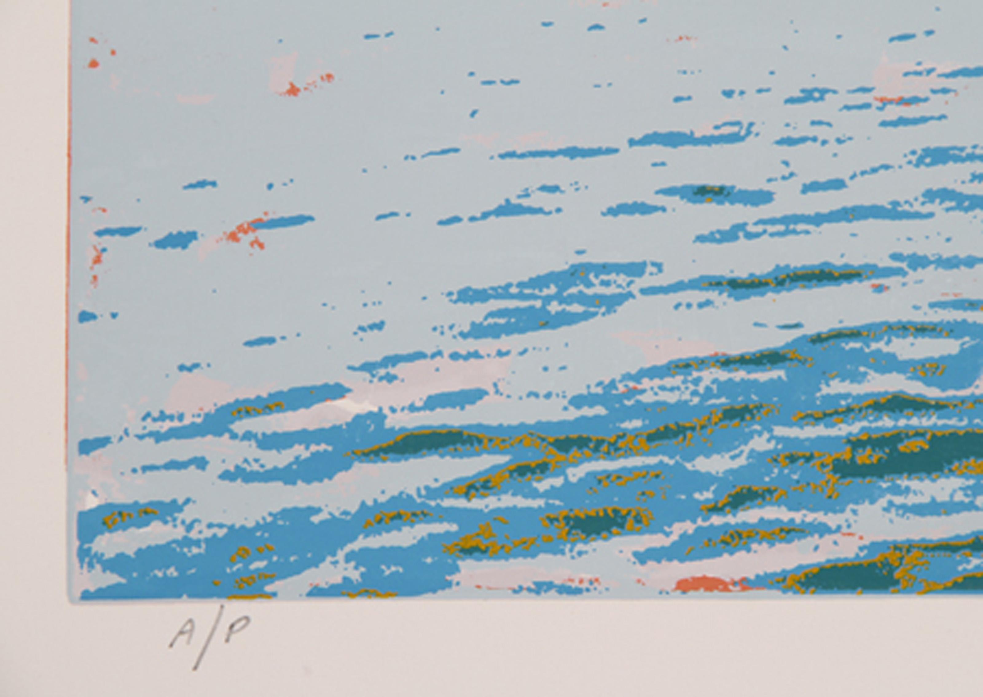 Anchored Flotilla Days Gone By, Psychedelic Screenprint by Max Epstein For Sale 2