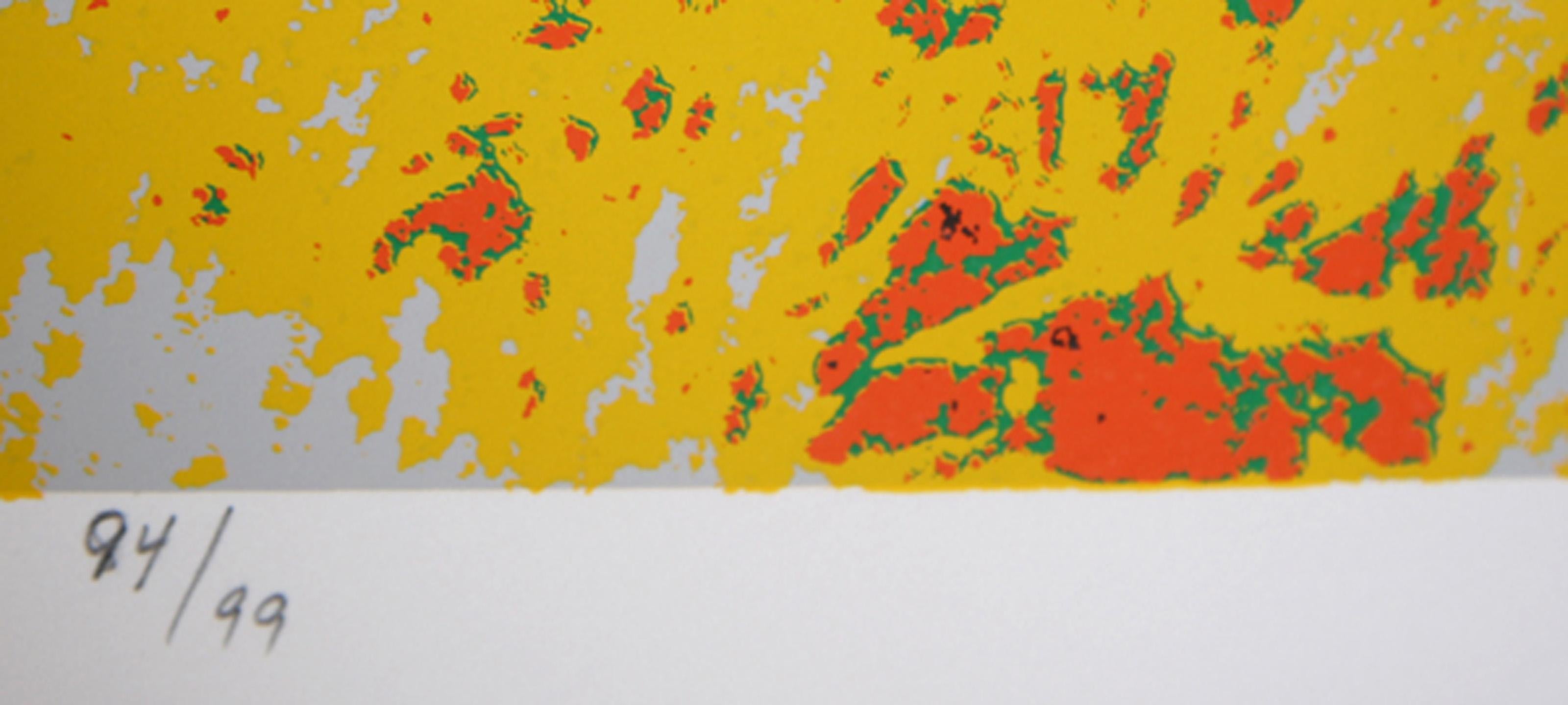 Autumn Leaves, Psychedelic Screenprint by Max Epstein For Sale 1