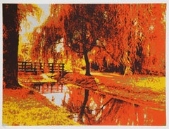 Feuilles d'automne, sérigraphie psychédélique de Max Epstein