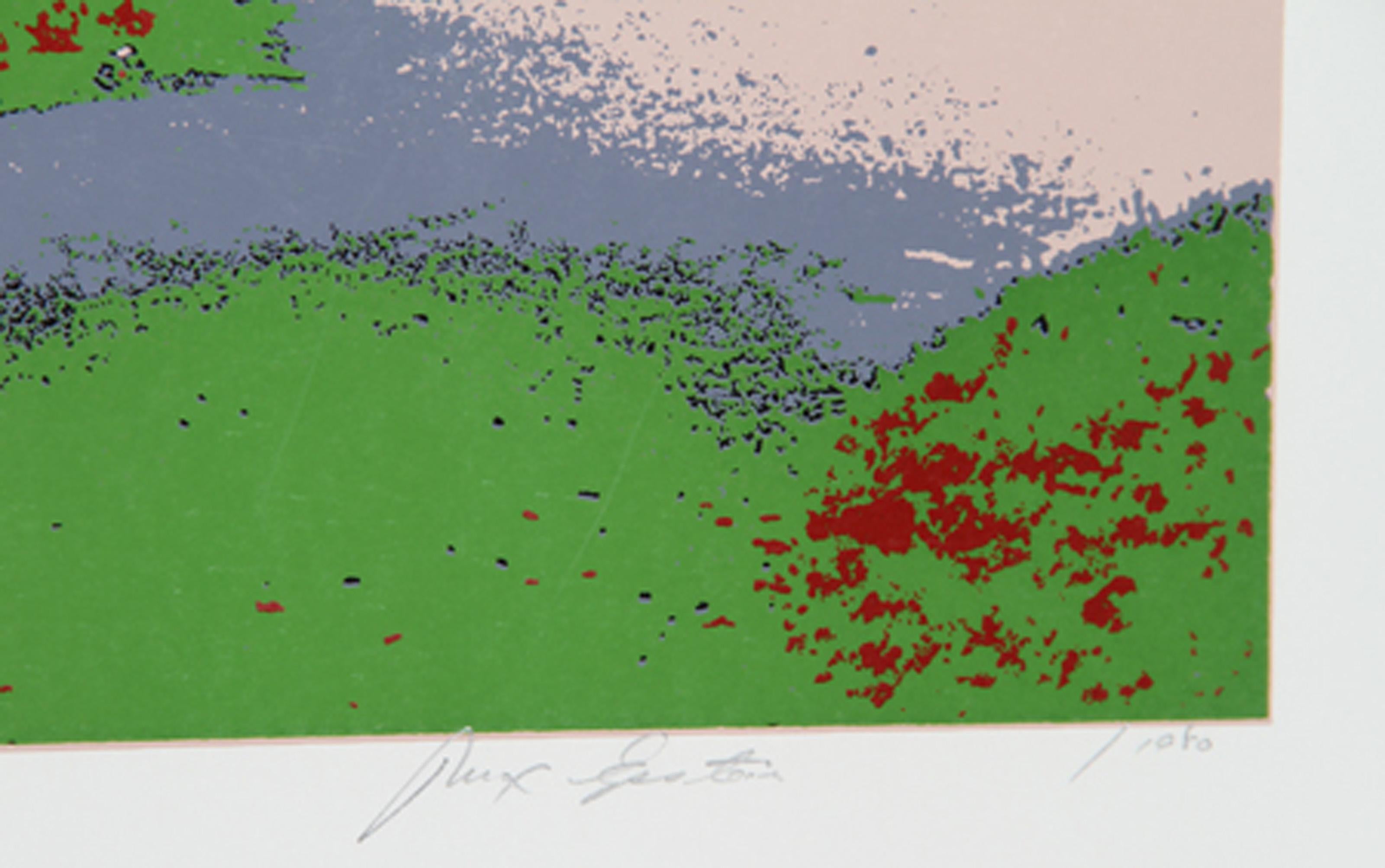 Bench in the Park, Psychedelic Screenprint by Max Epstein For Sale 2