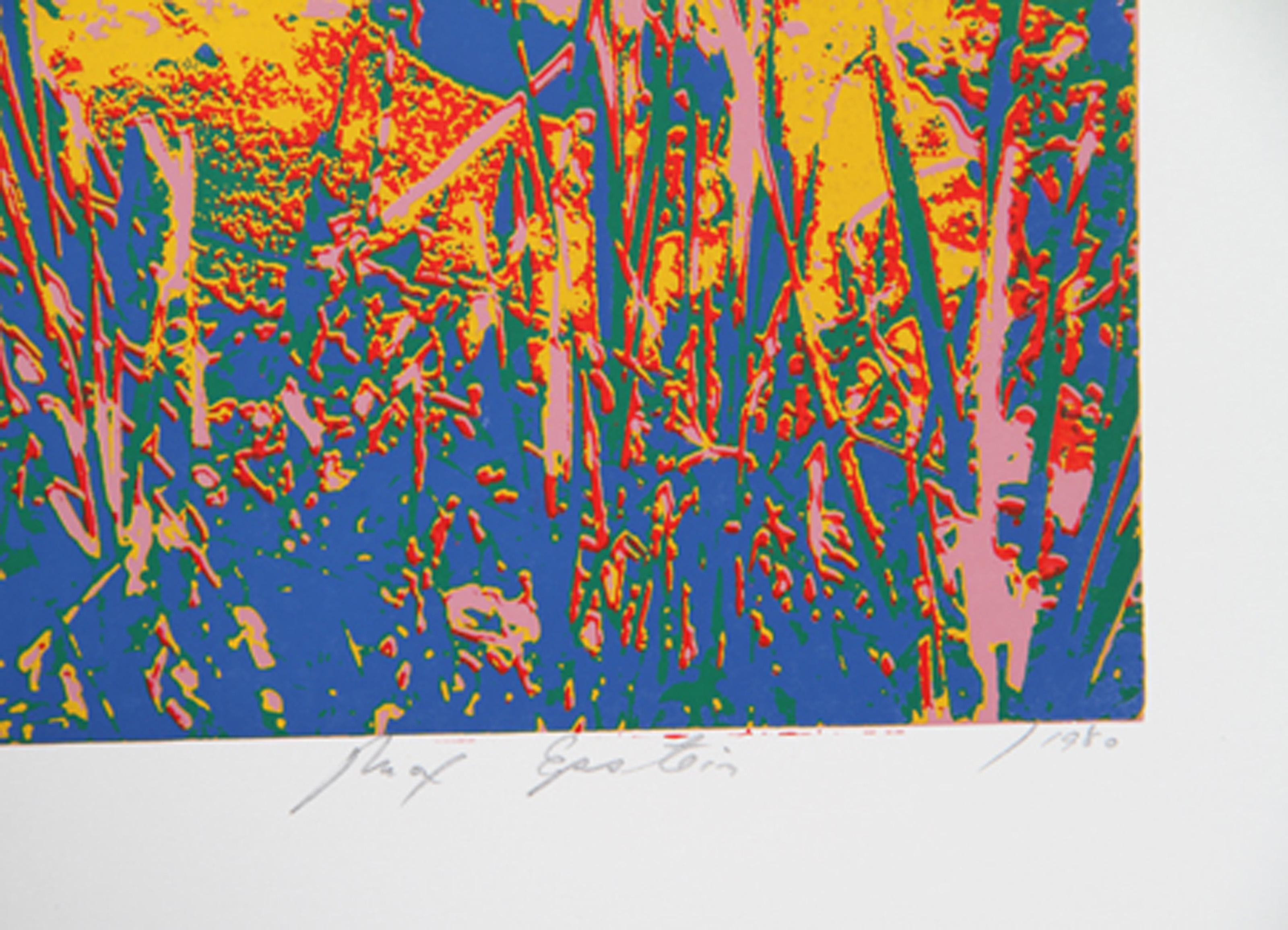 Blue Lagoon, Psychedelic Screenprint by Max Epstein For Sale 1