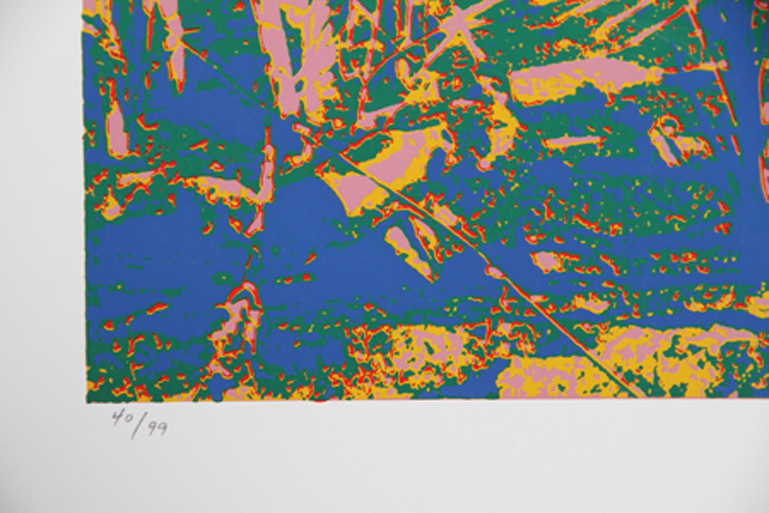 Blue Lagoon, Psychedelic Screenprint by Max Epstein For Sale 2