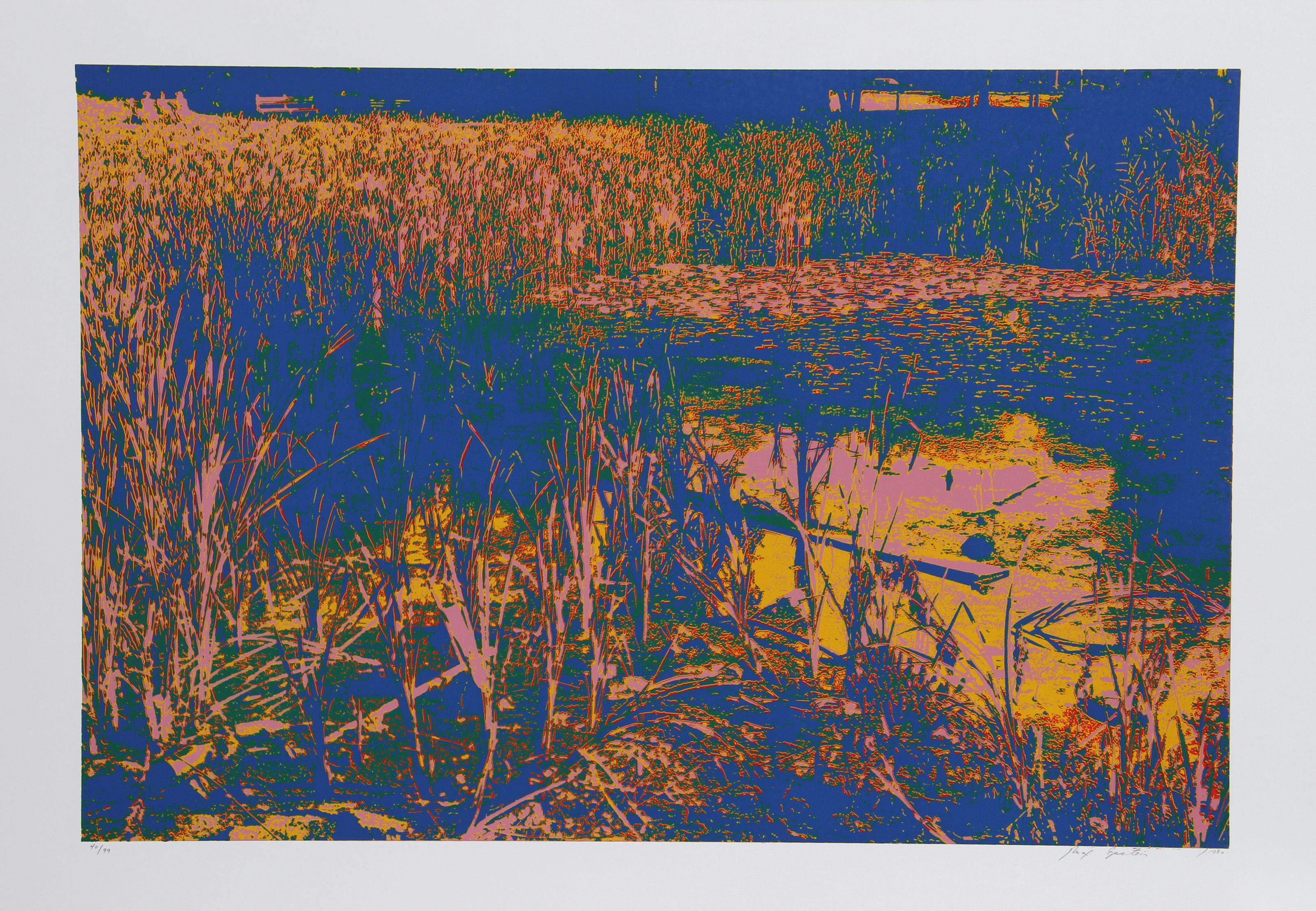 Blue Lagoon, Psychedelic Screenprint by Max Epstein