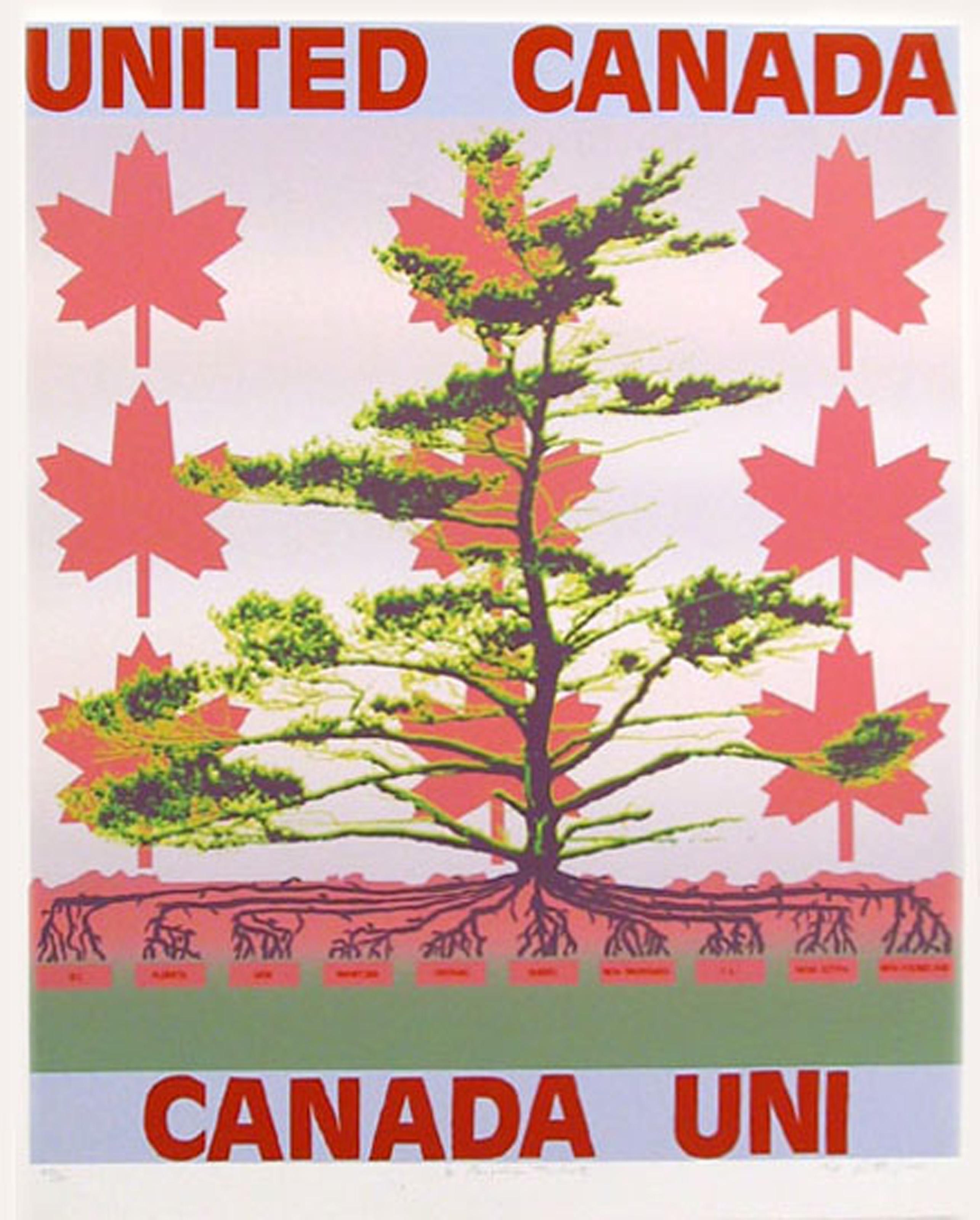 Canadian Tribute, Psychedelic Screenprint by Max Epstein